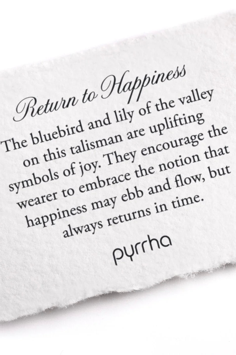 Pyrrha Return To Happiness True Colours Talisman / Capri Blue