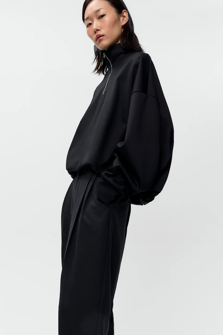 Cordera Balloon Quarter Zip / Black