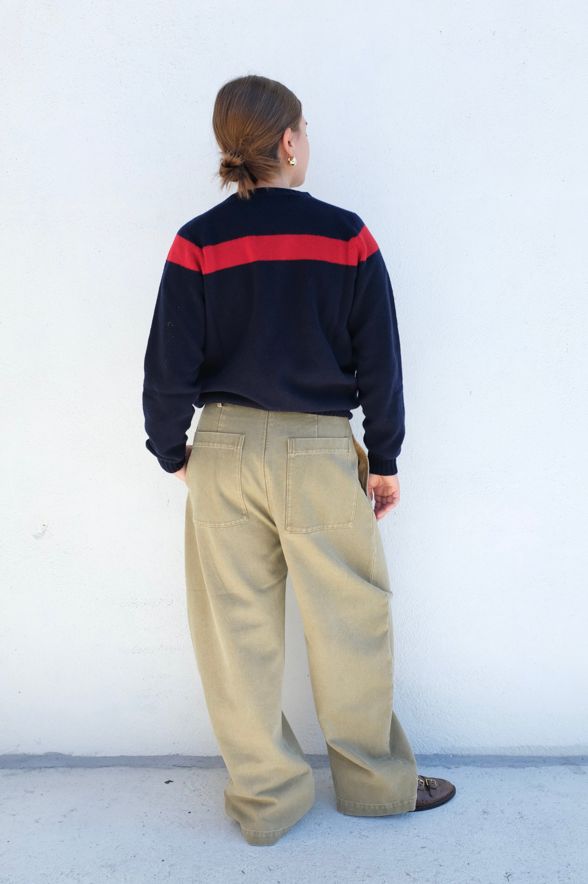 La Fetiche Ossie Sweater / Navy + Red