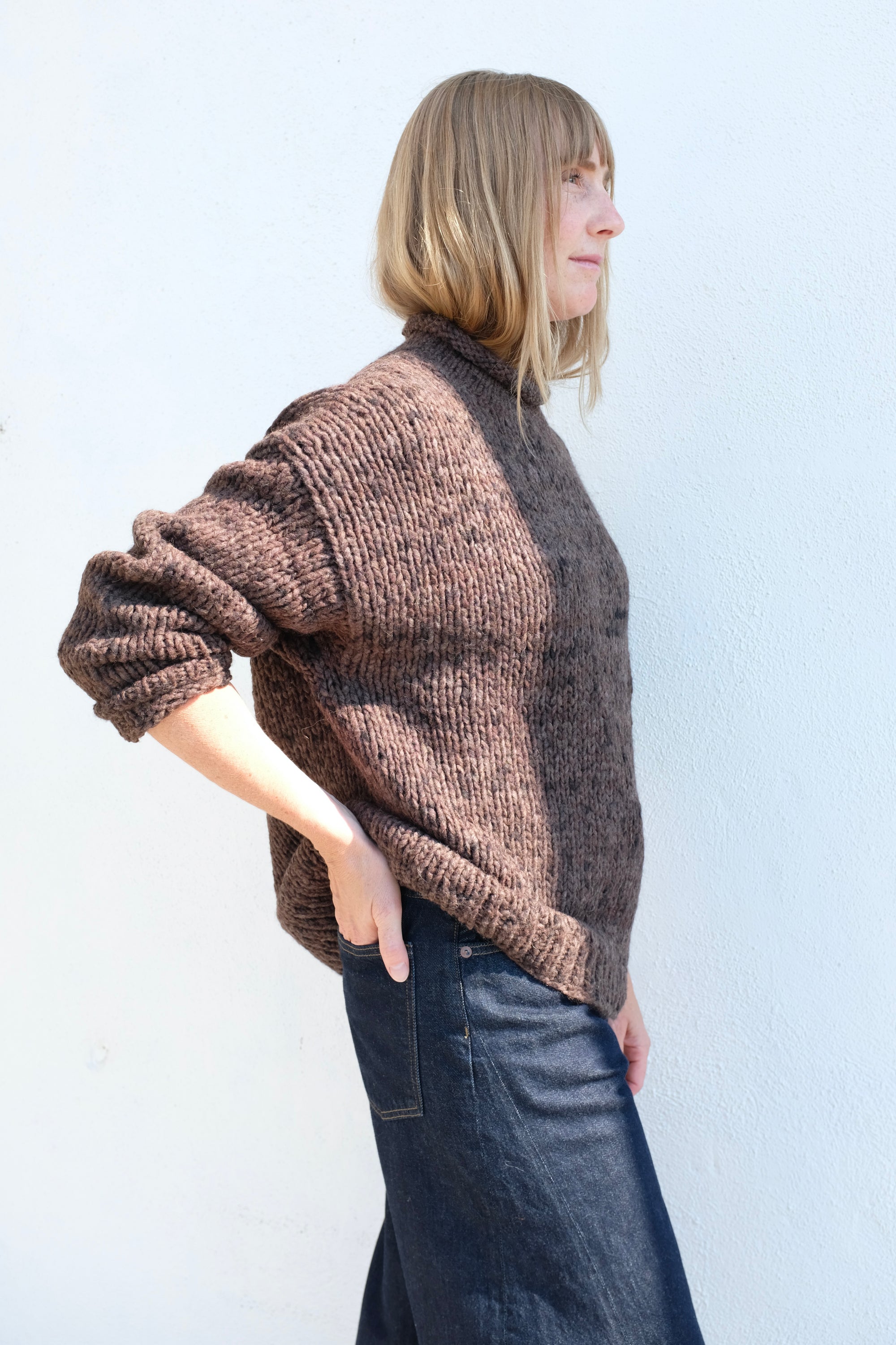 Lauren Manoogian Handknit Paint Rollneck / Black