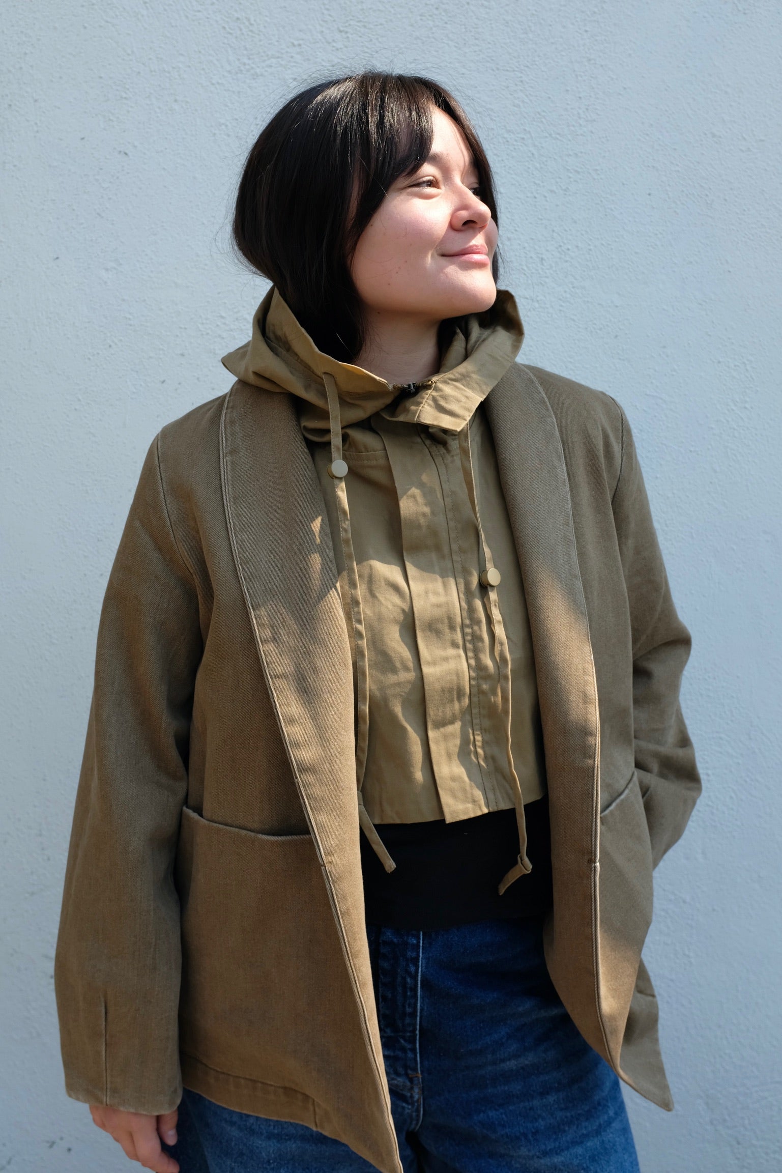 7115 by Szeki Waxed Hooded Vest / Tan