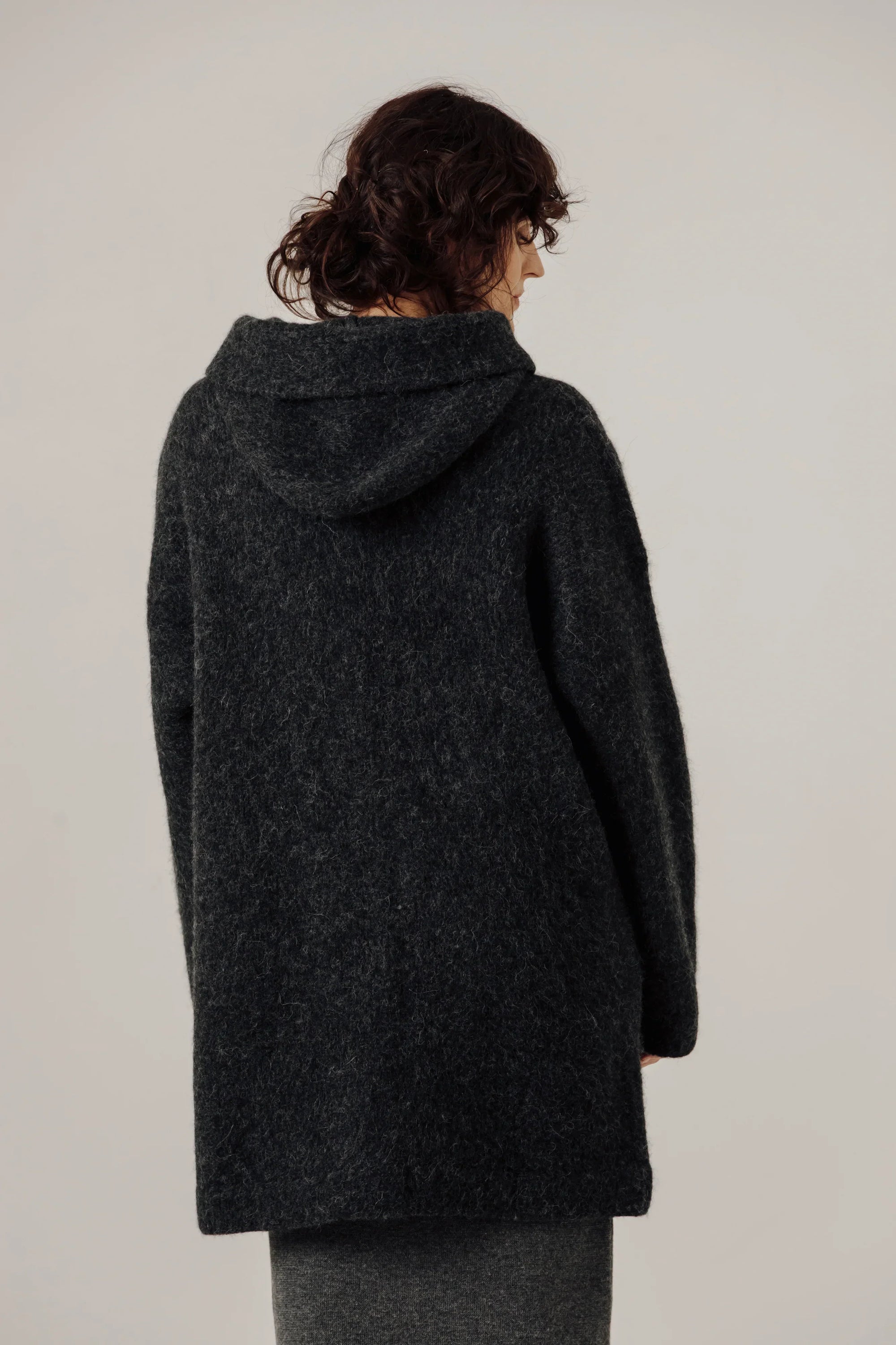 Bare Knitwear / Pop-Up / Nook Alpaca Knit Coat / Basalt
