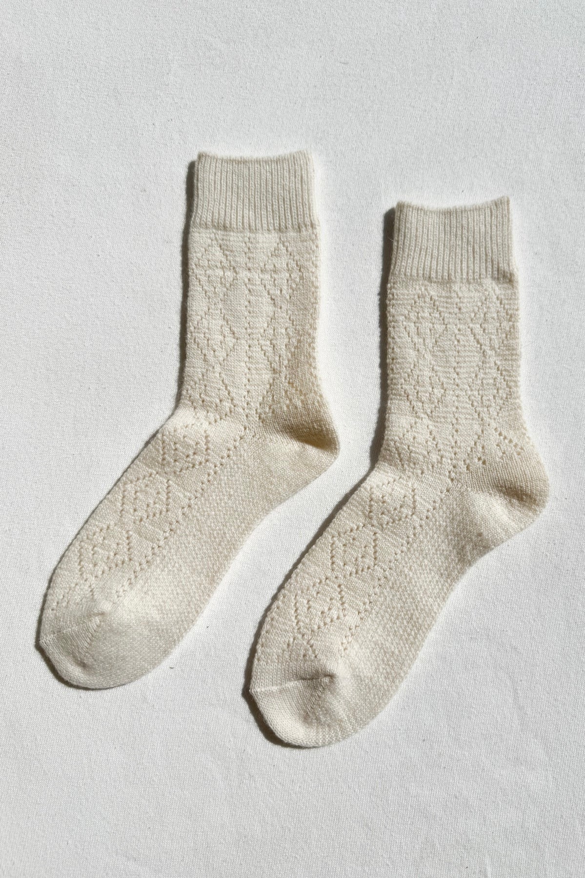 Le Bon Shoppe Cashmere Pointelle Socks / Cream
