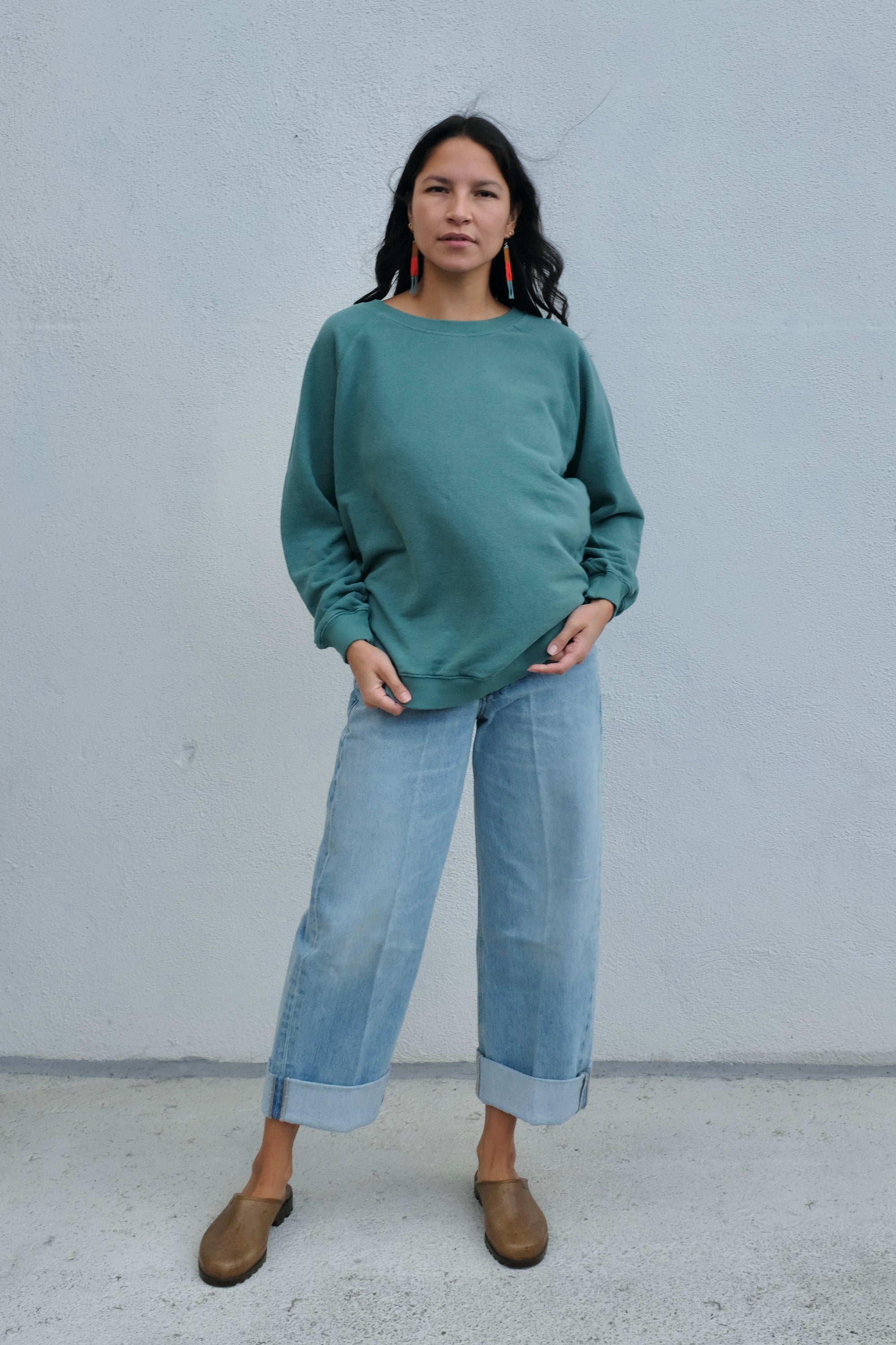 Jungmaven Bonfire Long Sleeve Raglan / Teal