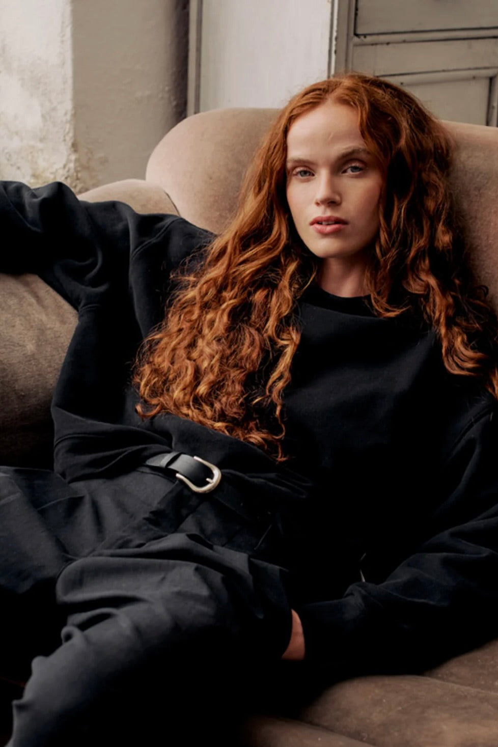 Amy Powney x Finisterre Oversized Sweatshirt / Black