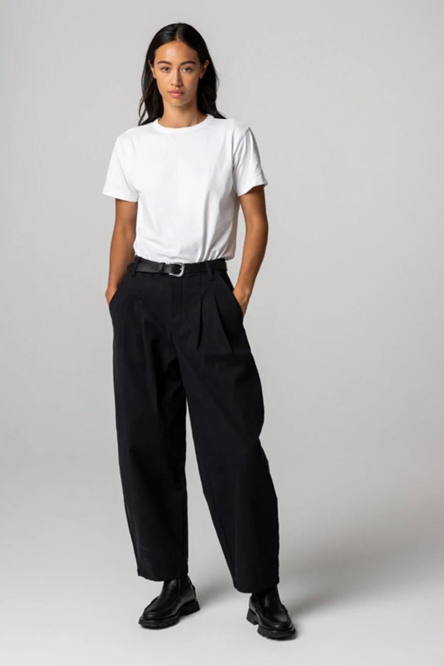 Amy Powney x Finisterre Pleat Front Pant / Black