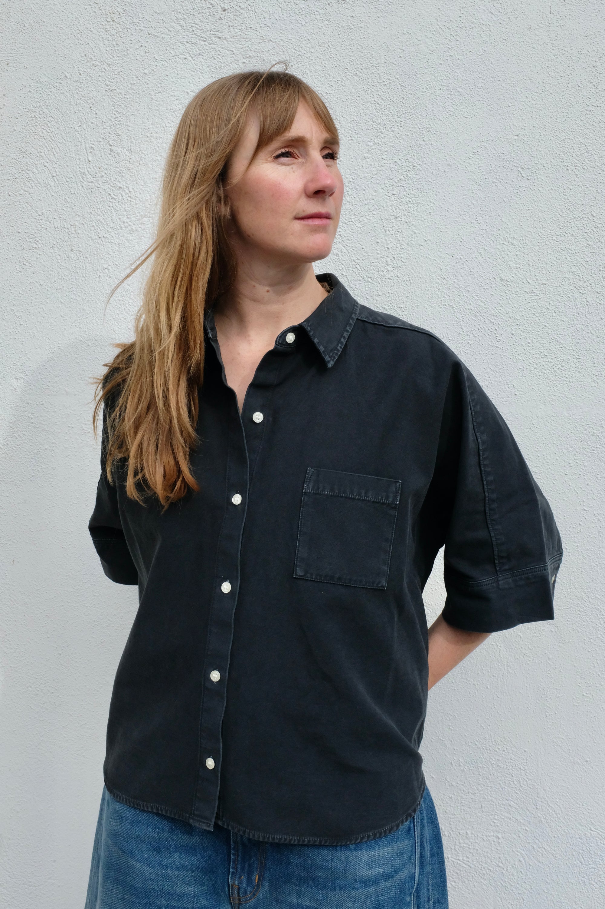 Citizens of Humanity Claire Origami Shirt / Washed Black