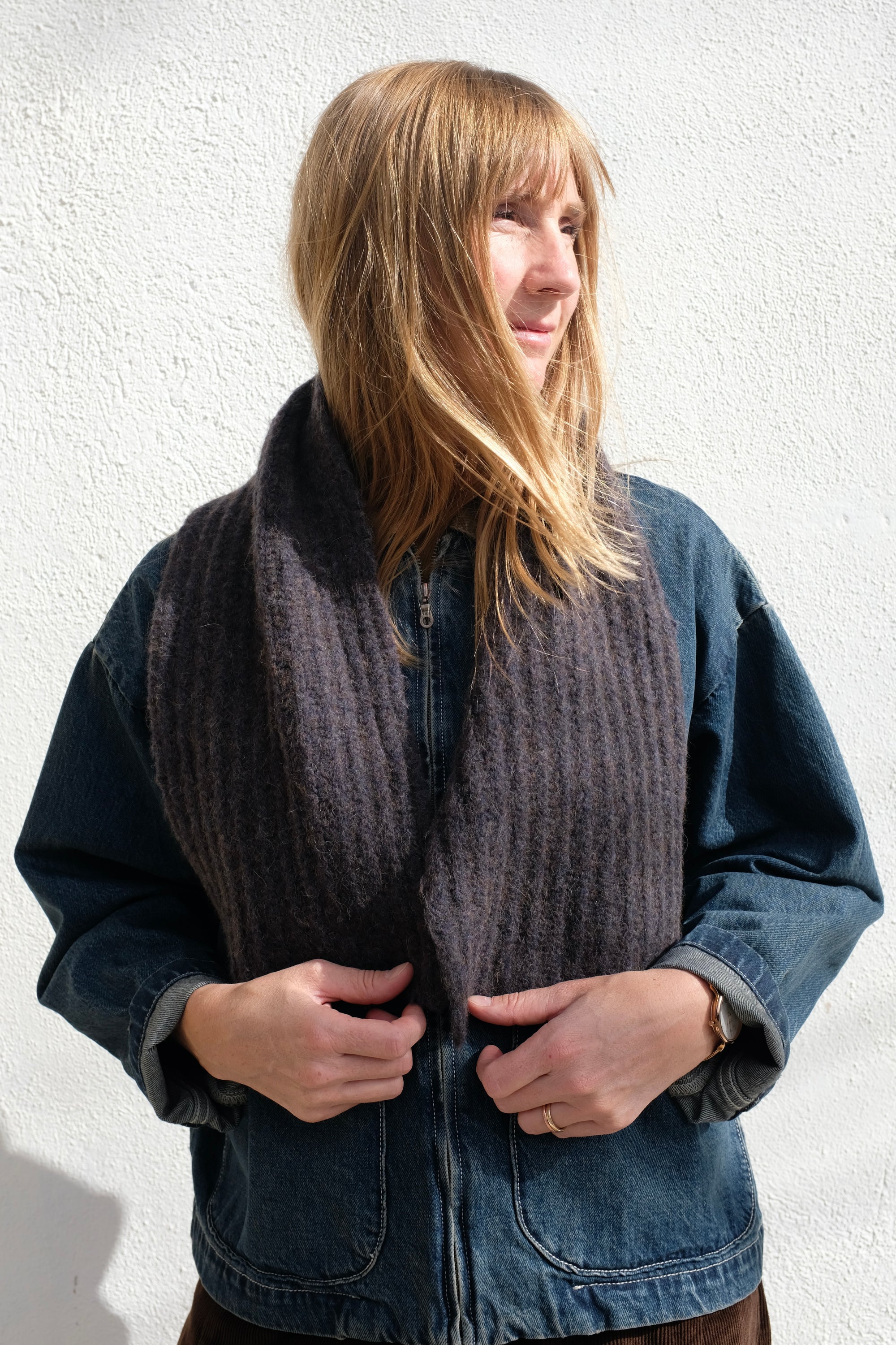 7115 By Szeki Cross Scarf / Dark Plum