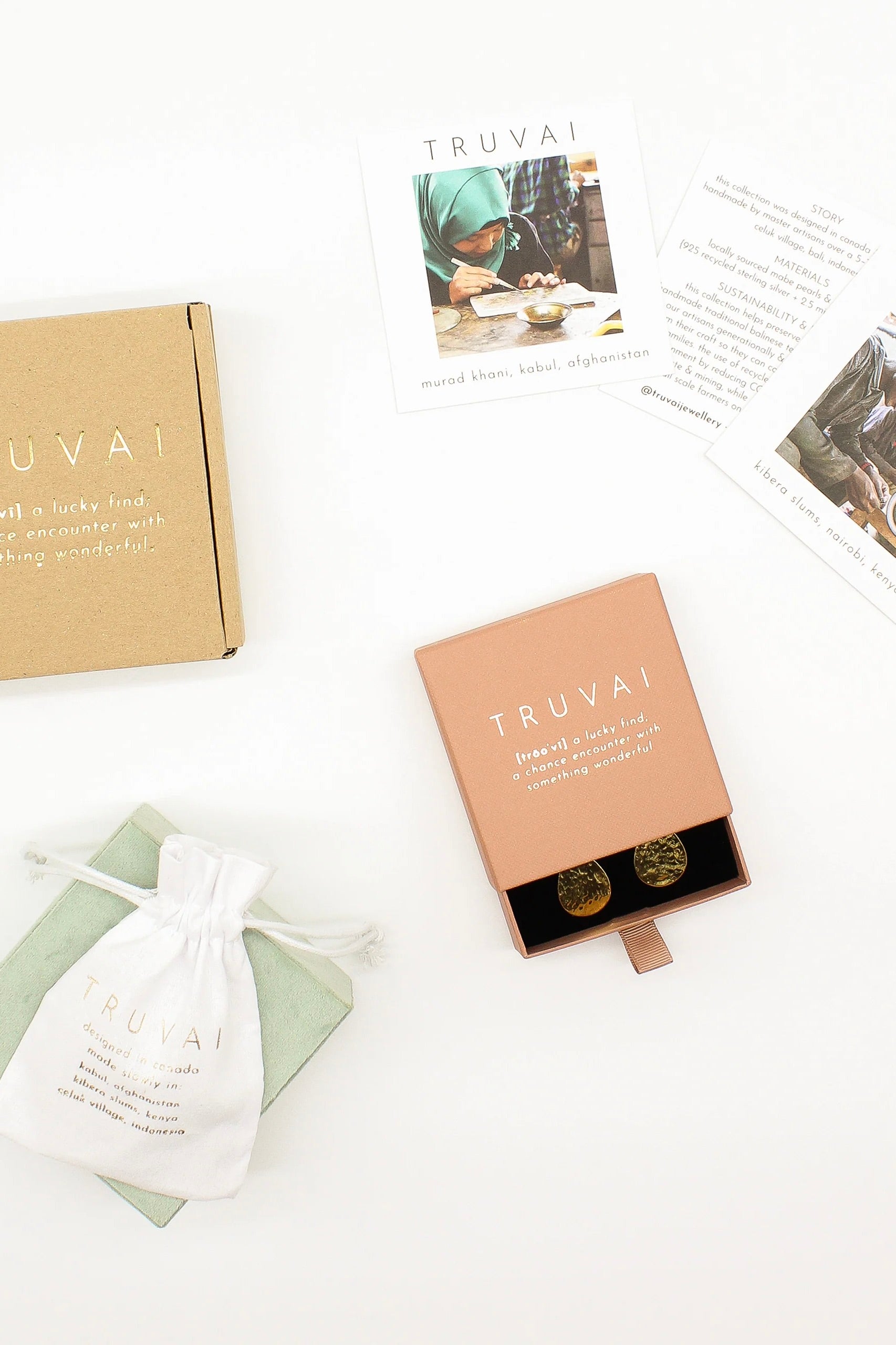 Truvai Lillian Cuff Bracelet / Gold Vermeil + Rose Quartz