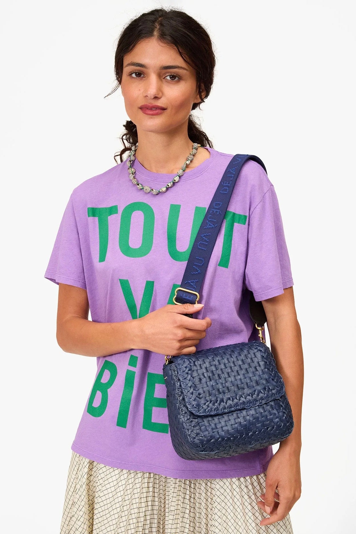 Clare V. Adjustable Crossbody Strap / Navy
