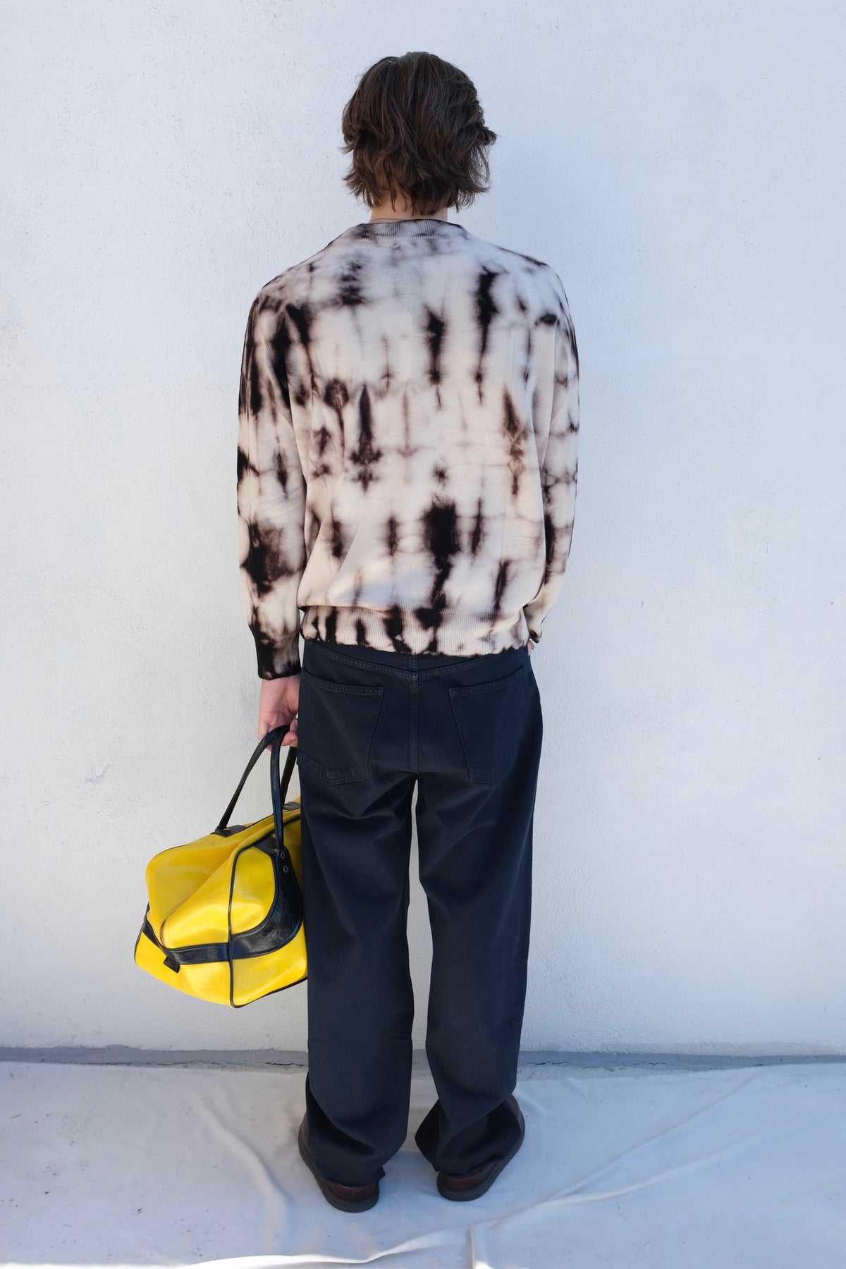 Dinadi Merino Shibori Sweater / Espresso Brown