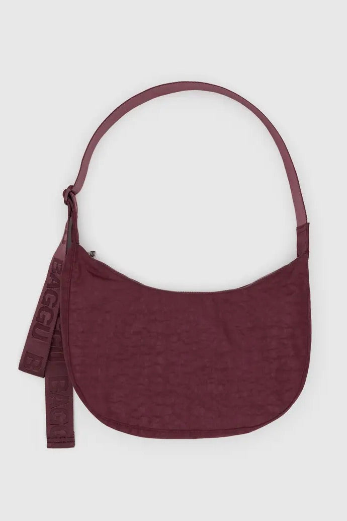 Baggu Medium Nylon Crescent Bag / Mahogany