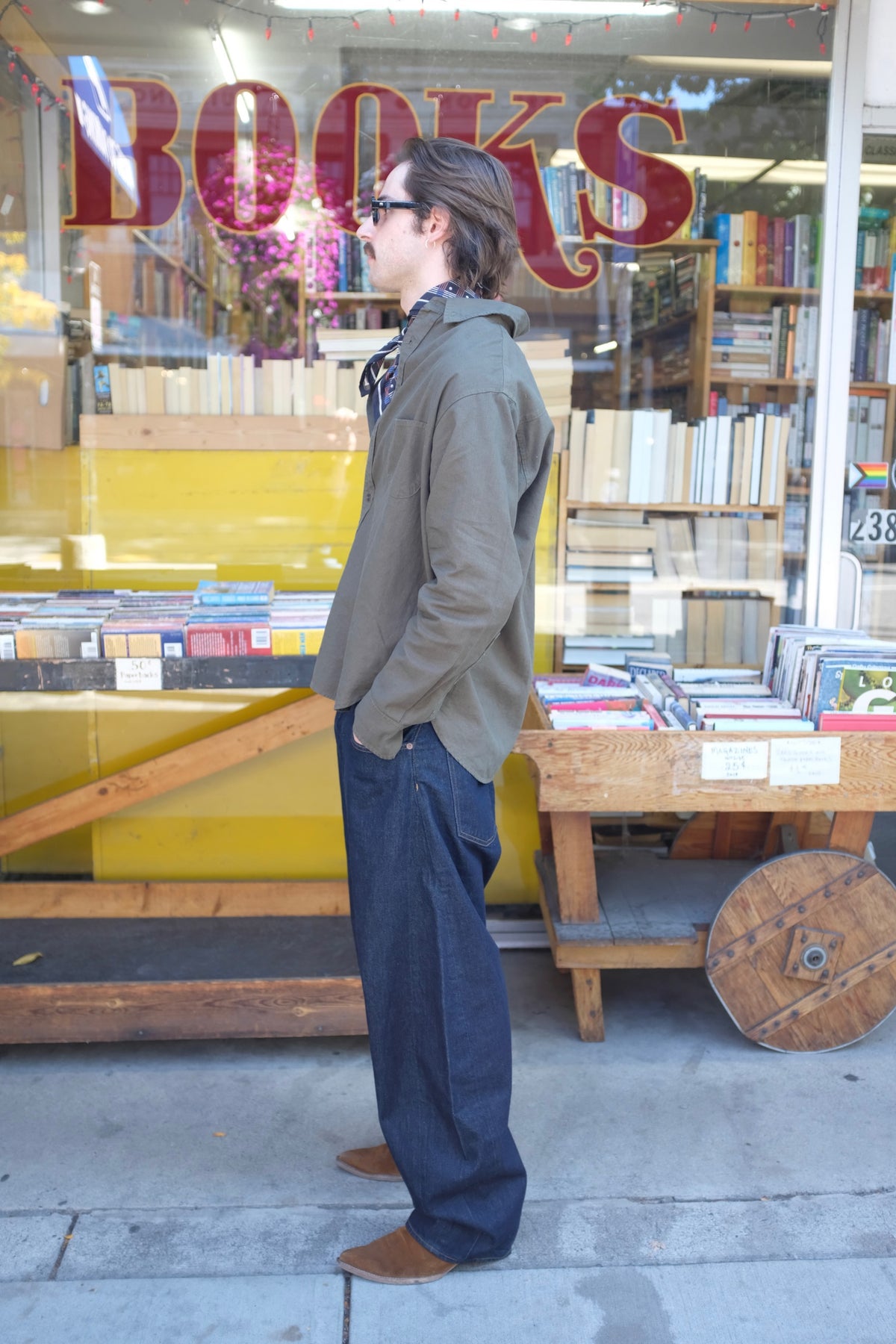Jungmaven Catalina Button Down Shirt / Olive Green
