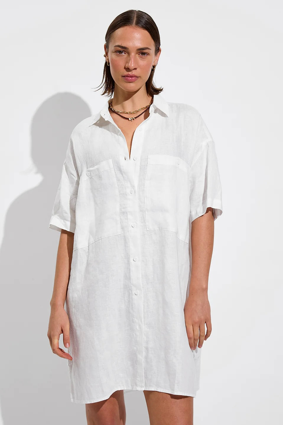Left On Friday Getaway Mini Dress / Coconut