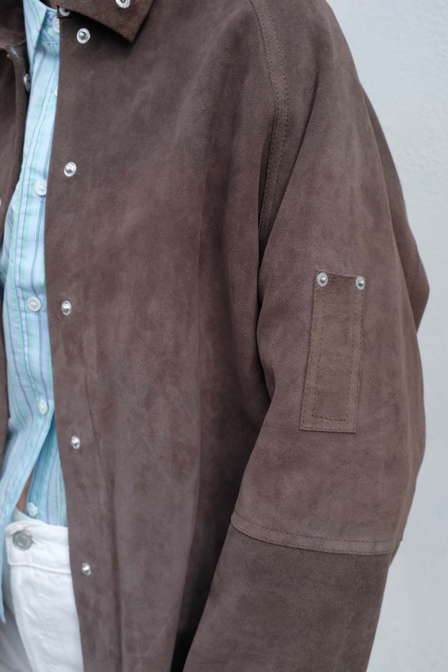 Studio Nicholson Dash Suede Utility Jacket / Grey