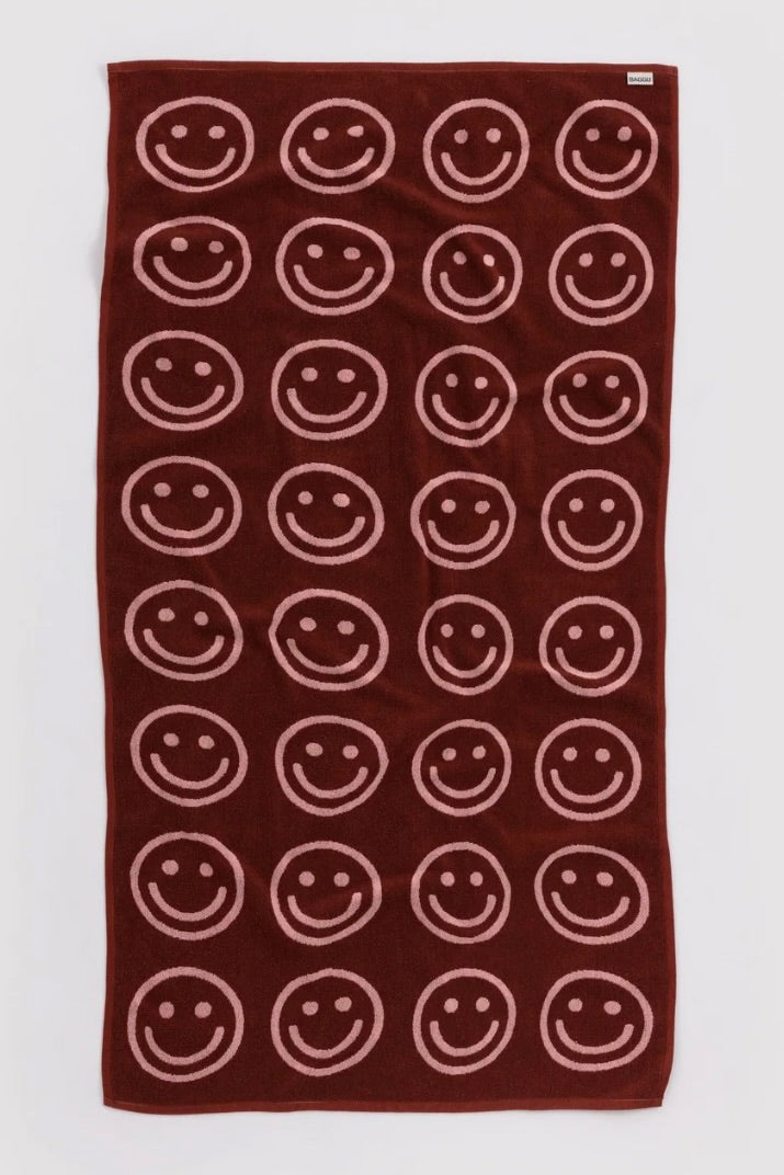 Baggu Bath Towel / Blush Happy