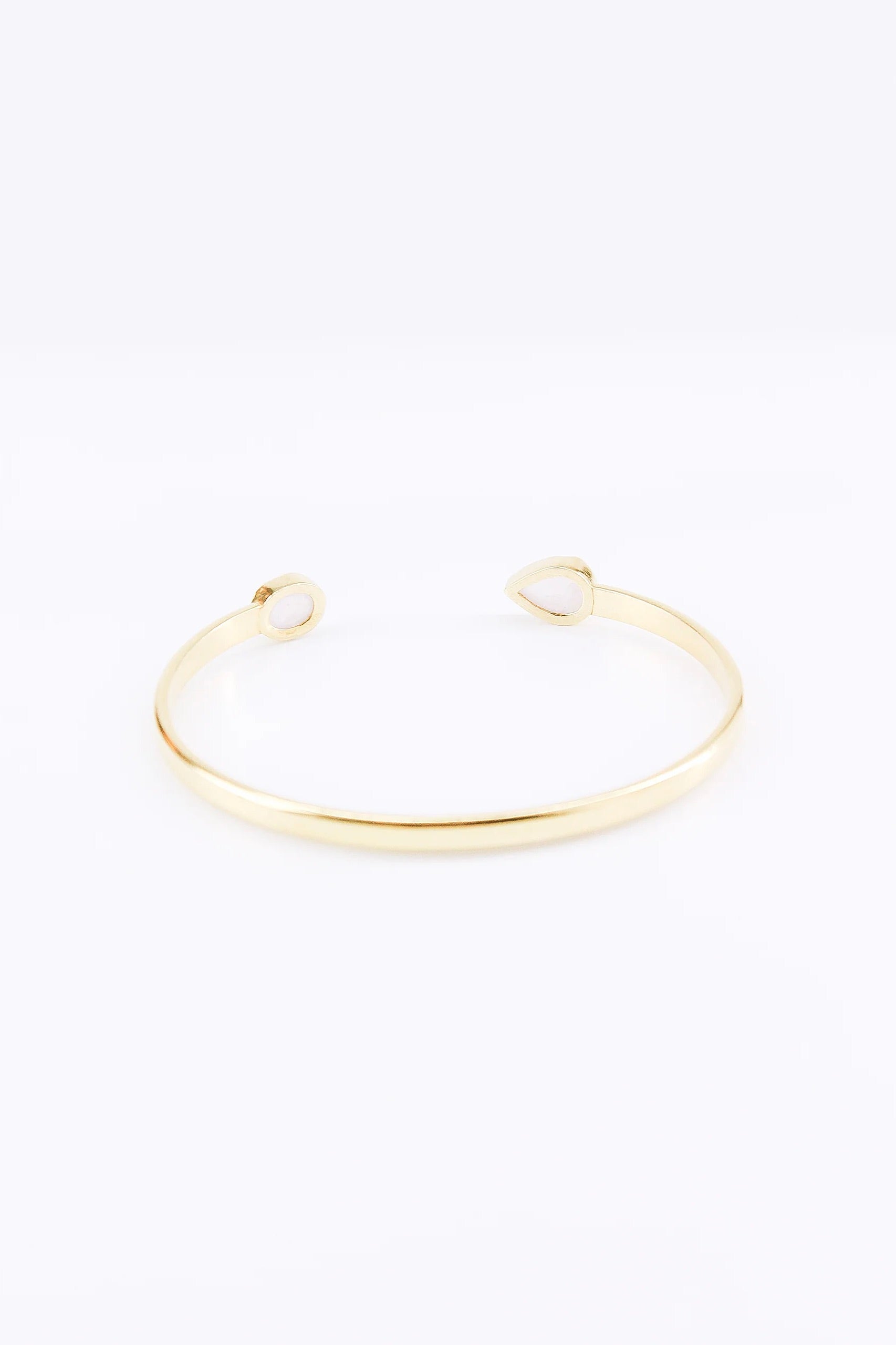 Truvai Lillian Cuff Bracelet / Gold Vermeil + Rose Quartz