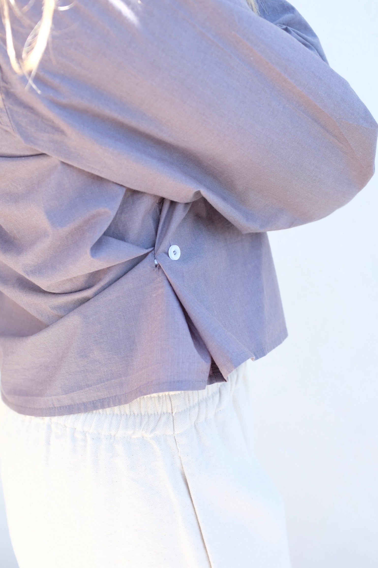 Deiji Studios Waist Button Shirt / Currant