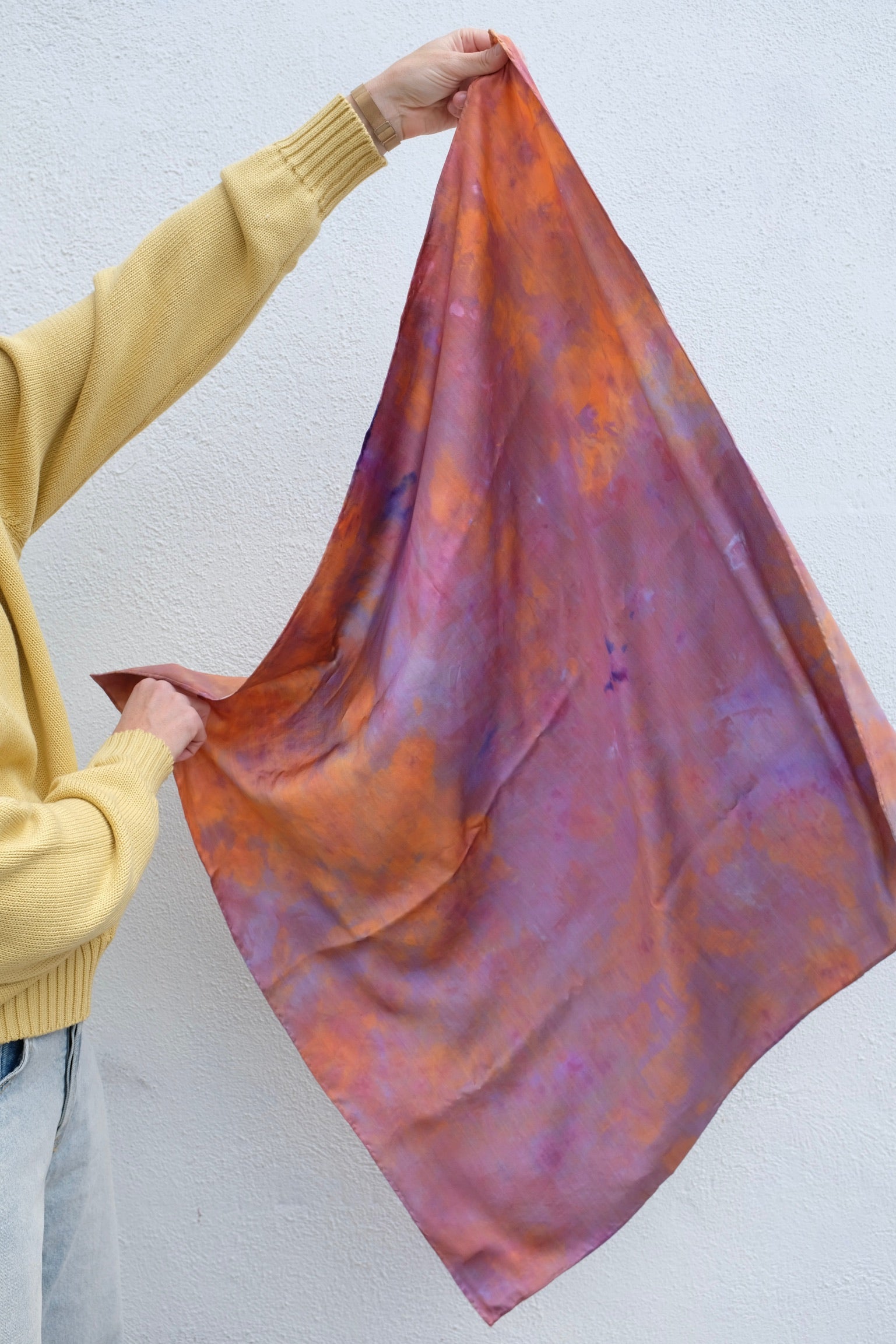 Riverside Tool Dye Silk Scarf / Truffle