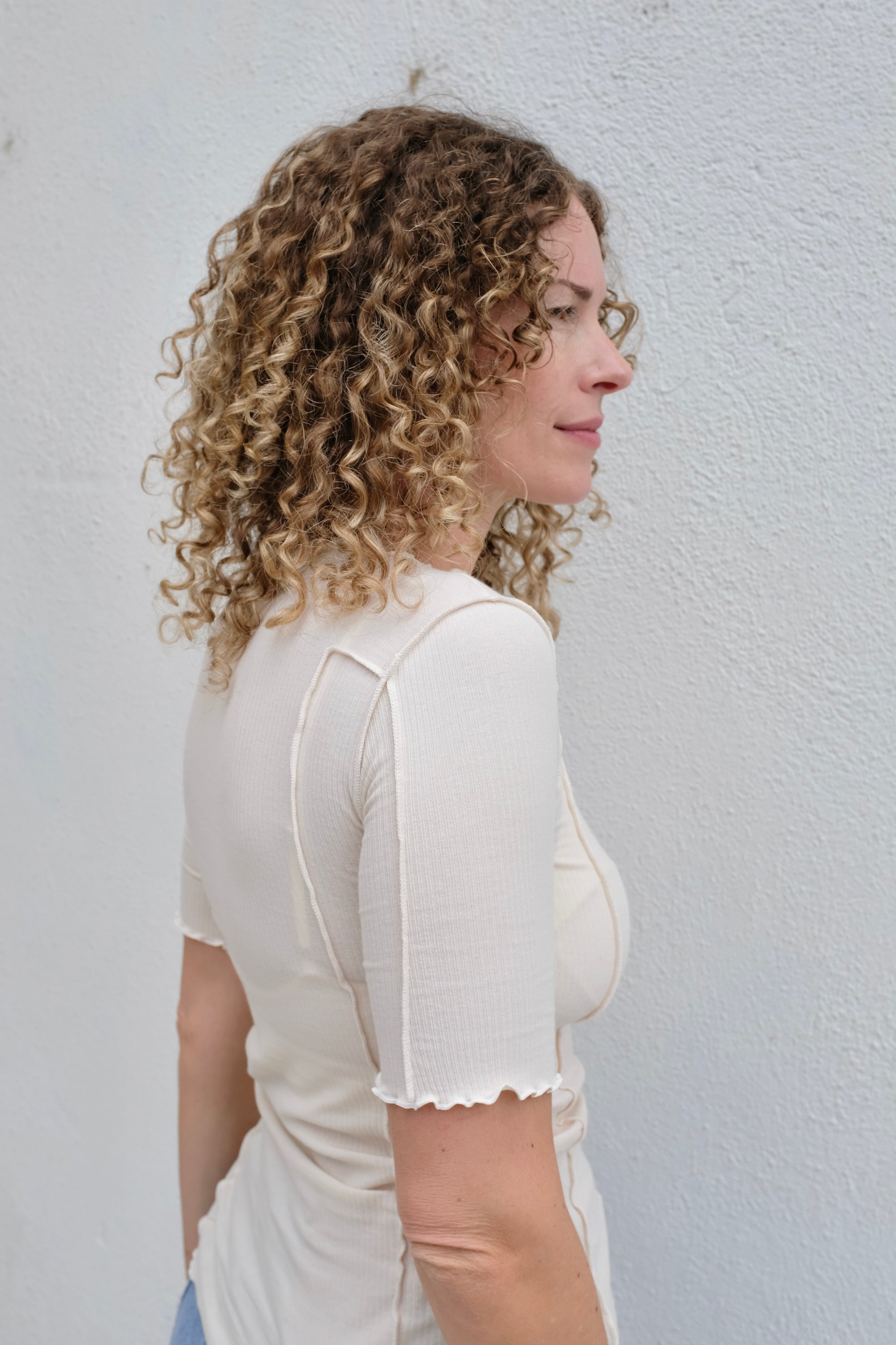 Baserange Omato 3/4 Sleeve Tee / Off White