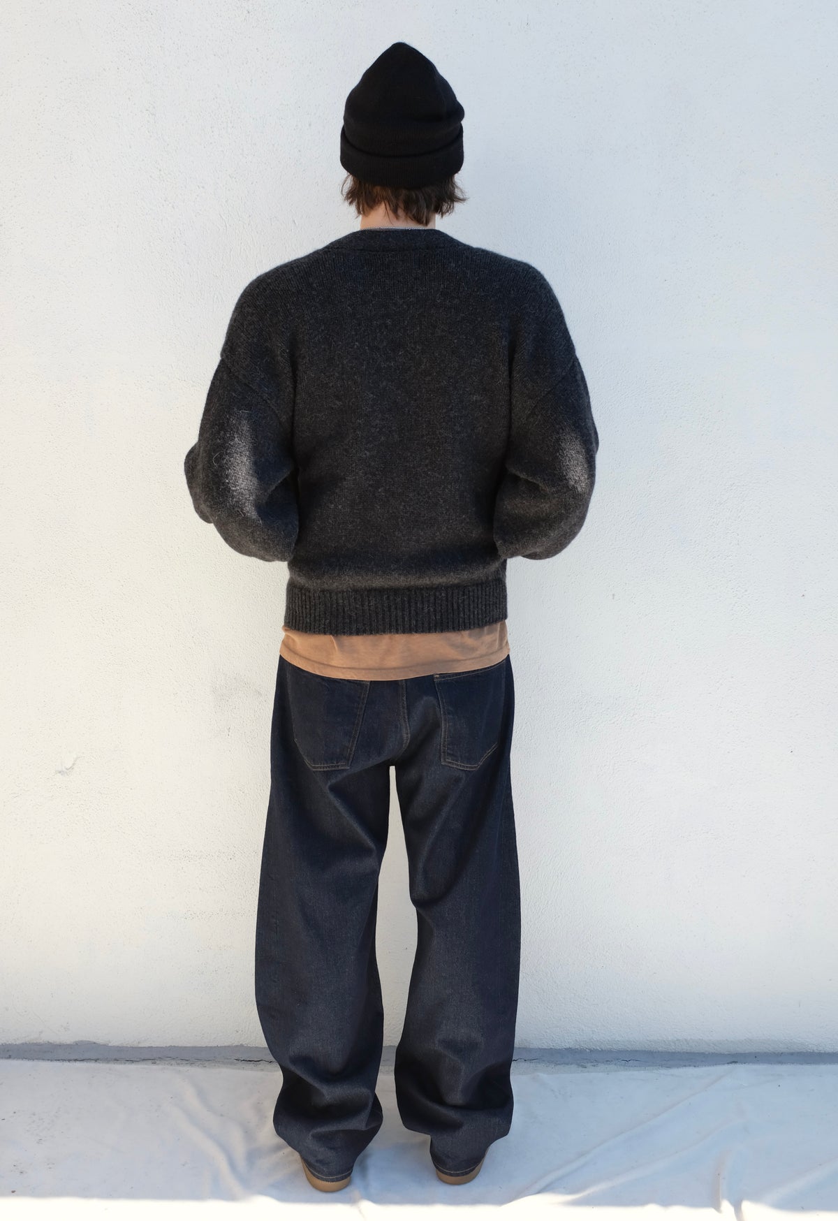 Oversized Alpaca Cardigan / Basalt