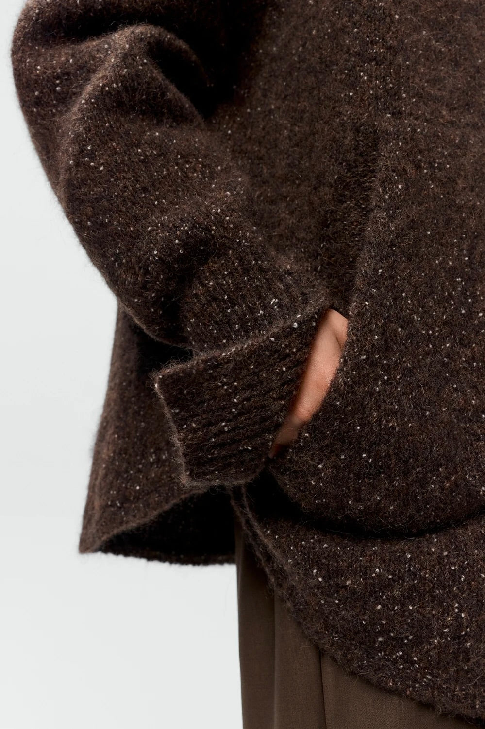 Cordera Speckled Zip Jacket / Chocolate