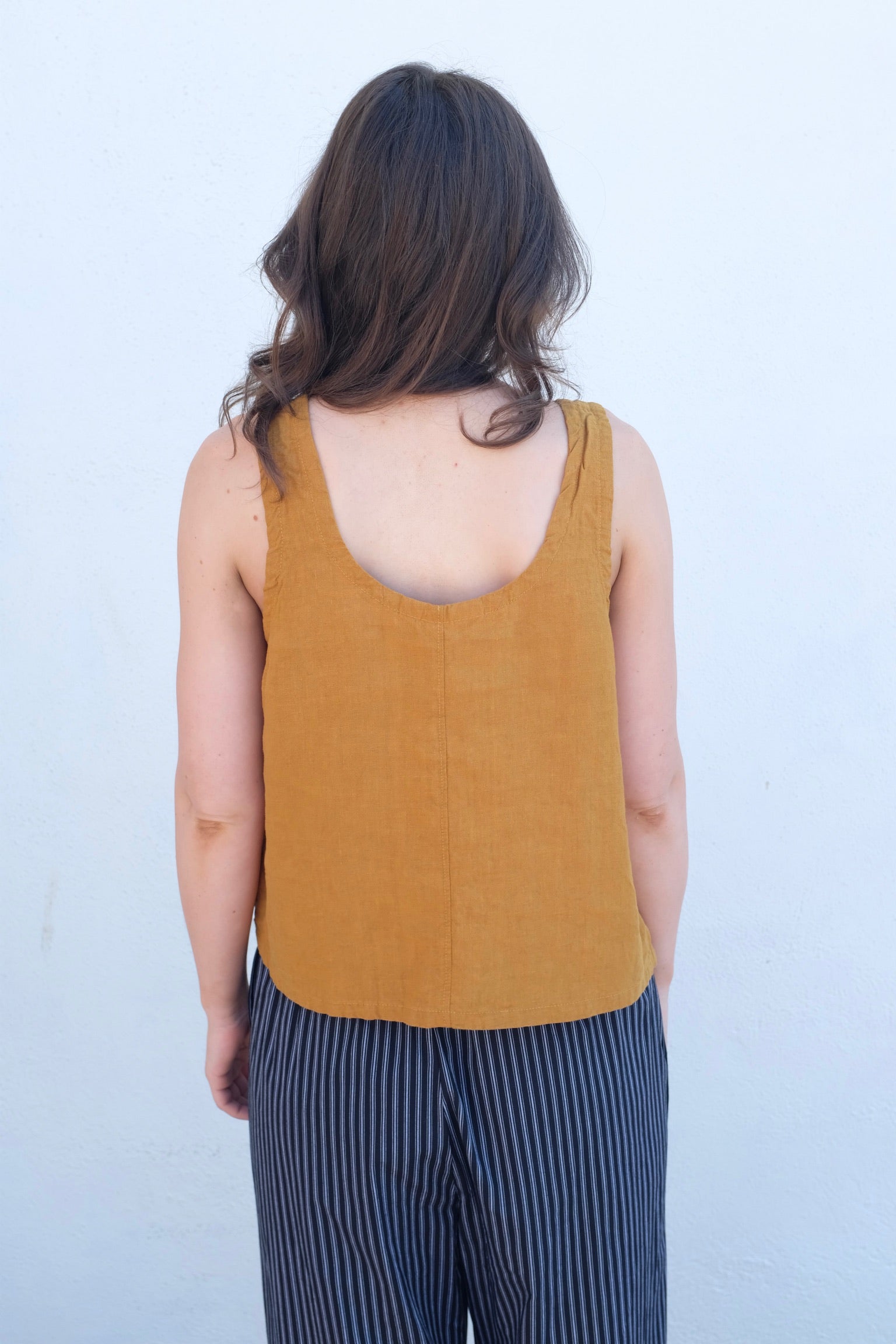 Moss Grey Eleanor Tank / Turmeric