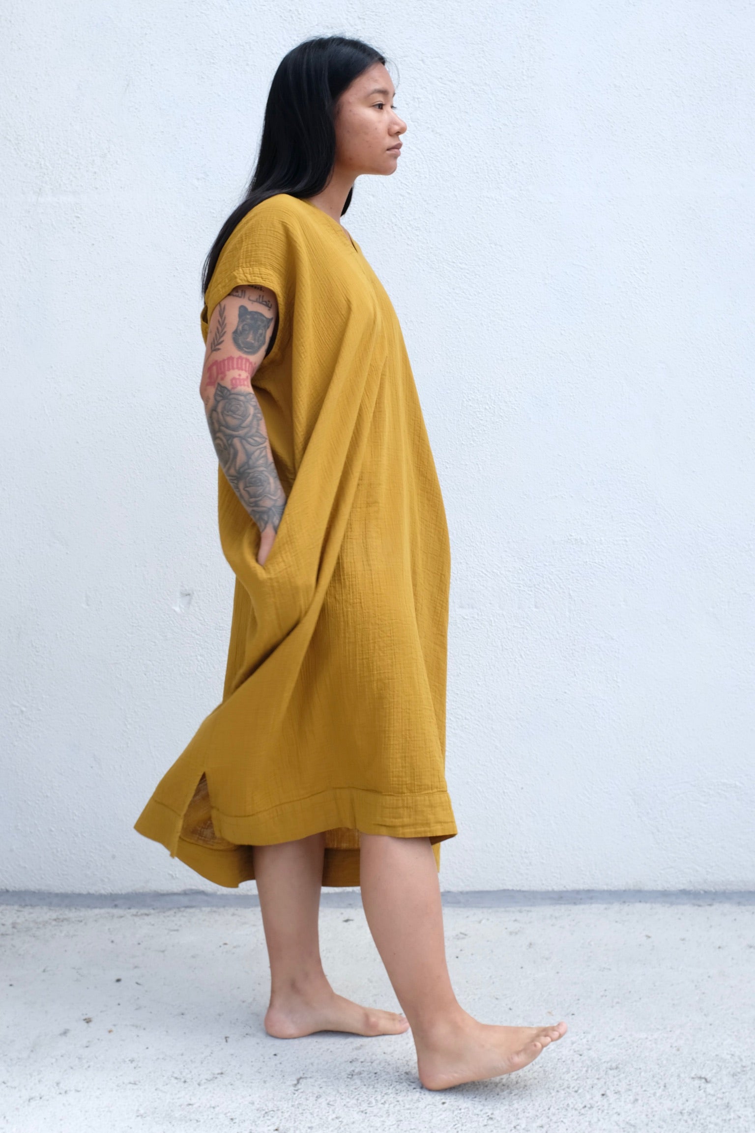 Crescent Dress Long / Amber Green