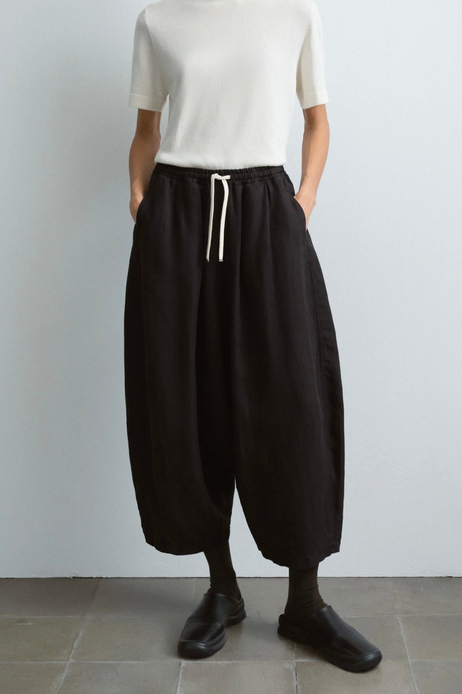 CORDERA Linen Maxi Pant / Black