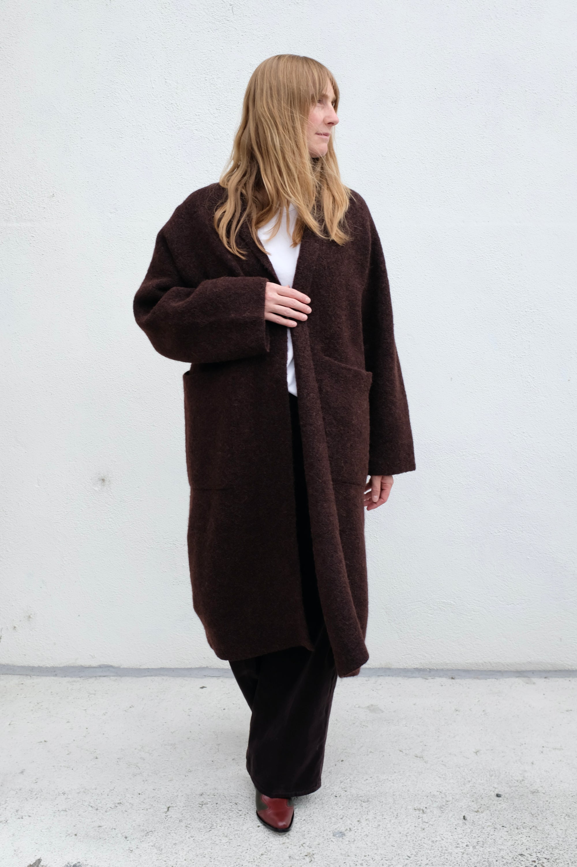 Lauren Manoogian Double Face Long Coat / Merlot