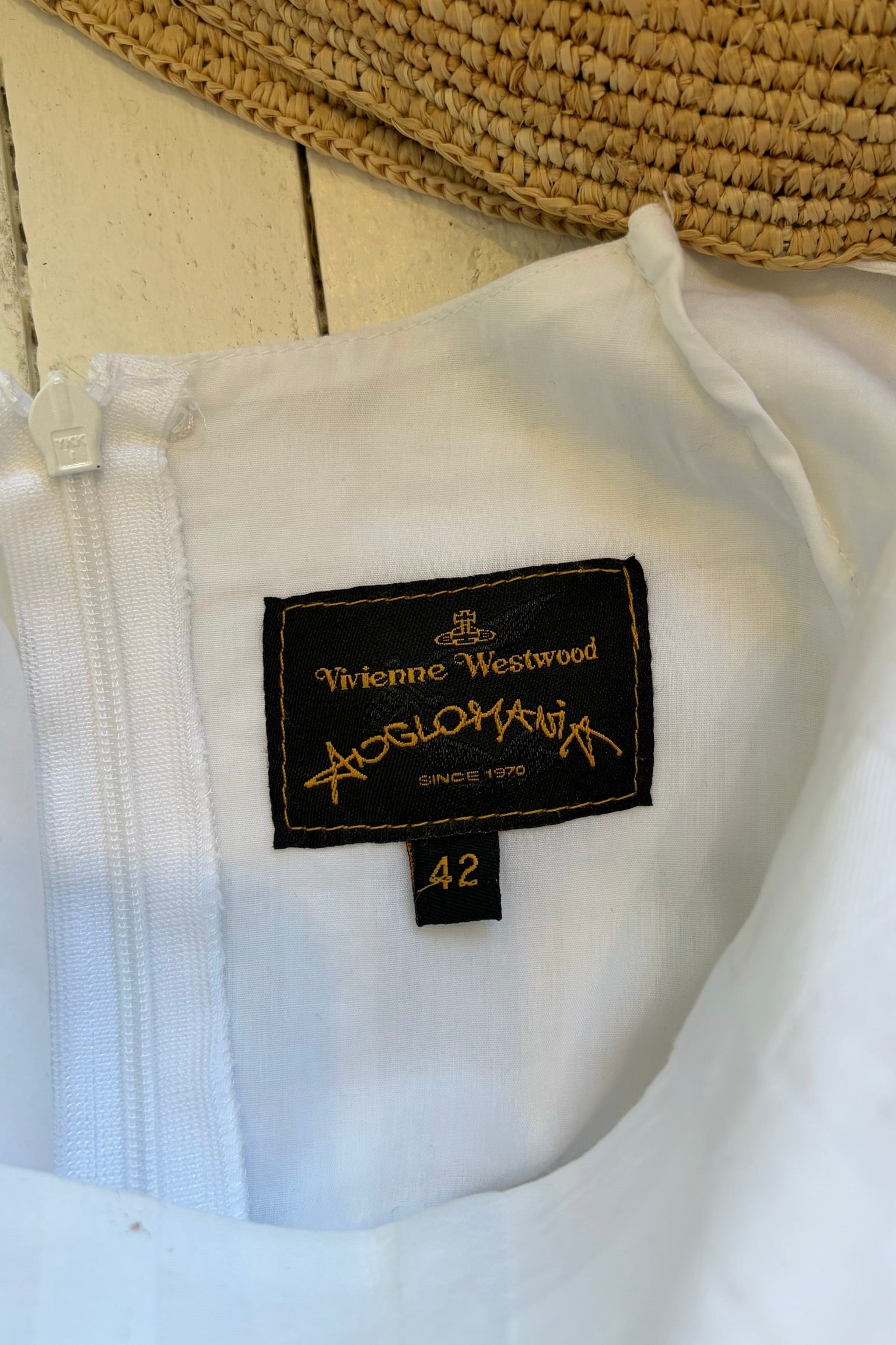 Pre-Loved / Vivienne Westwood 'Anglomania' Dress / White / Size 42
