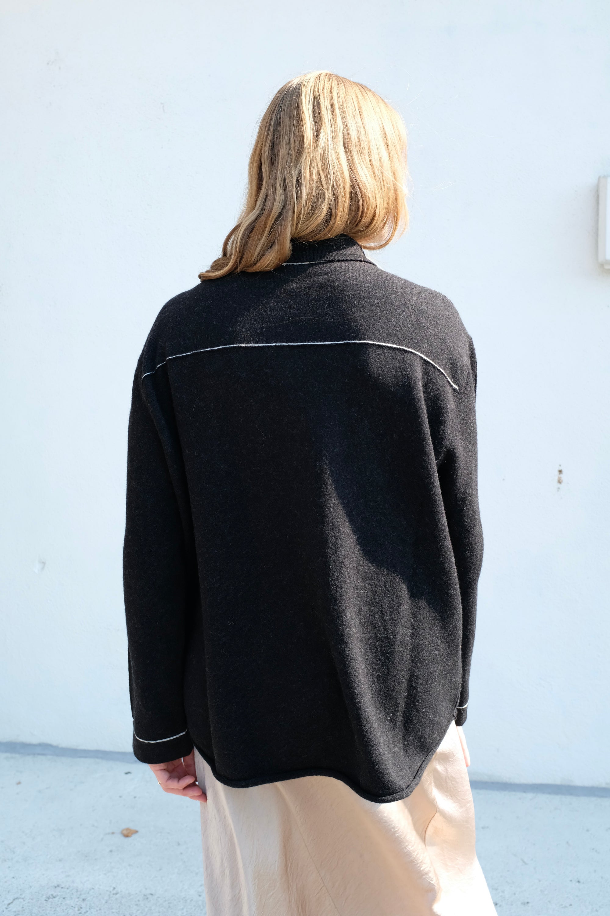 Lauren Manoogian Stitch Big Shirt / Black Melange