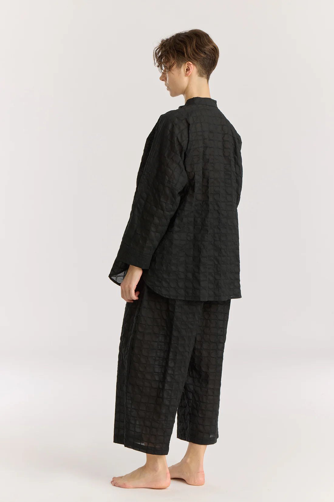 Black Crane Ripple Finish Shirt / Black