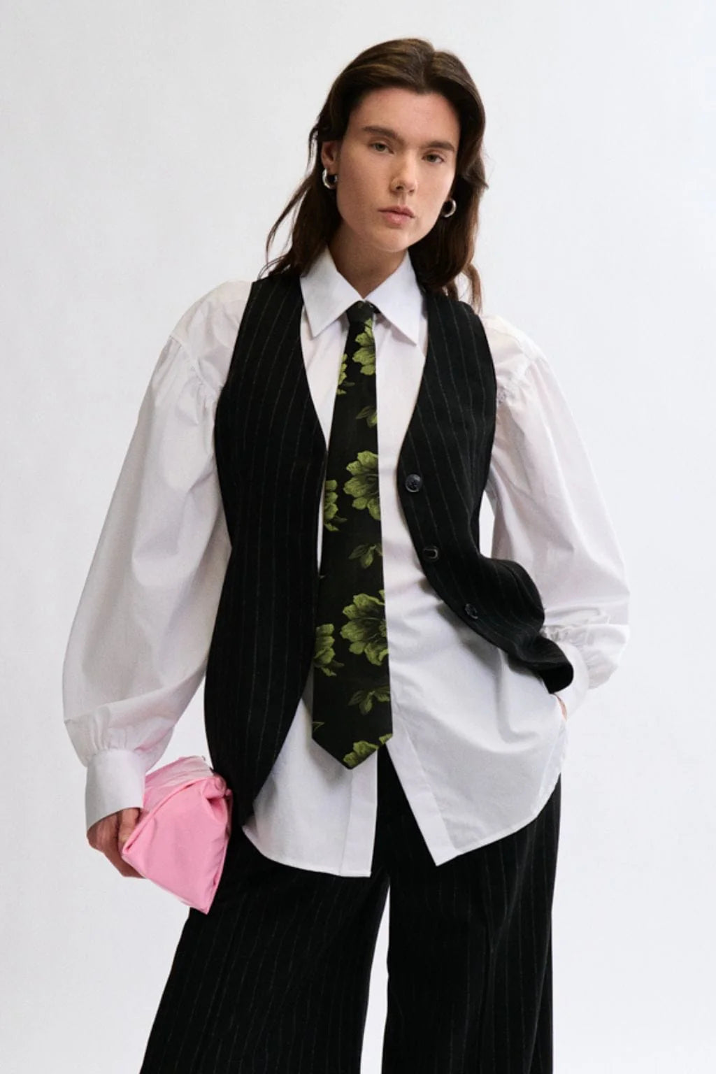 Eliza Faulkner Tie / Green Brocade