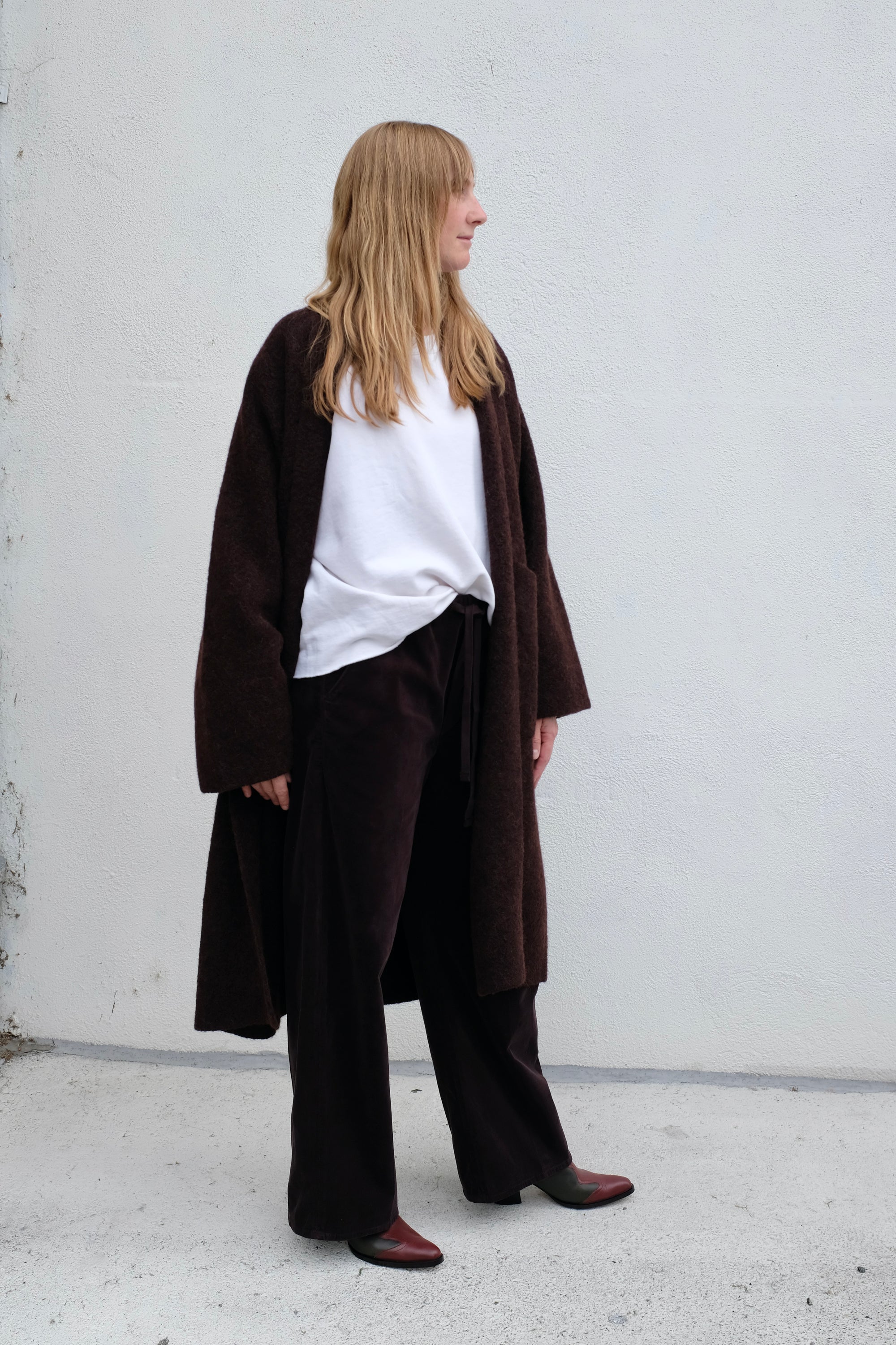 Lauren Manoogian Double Face Long Coat / Merlot