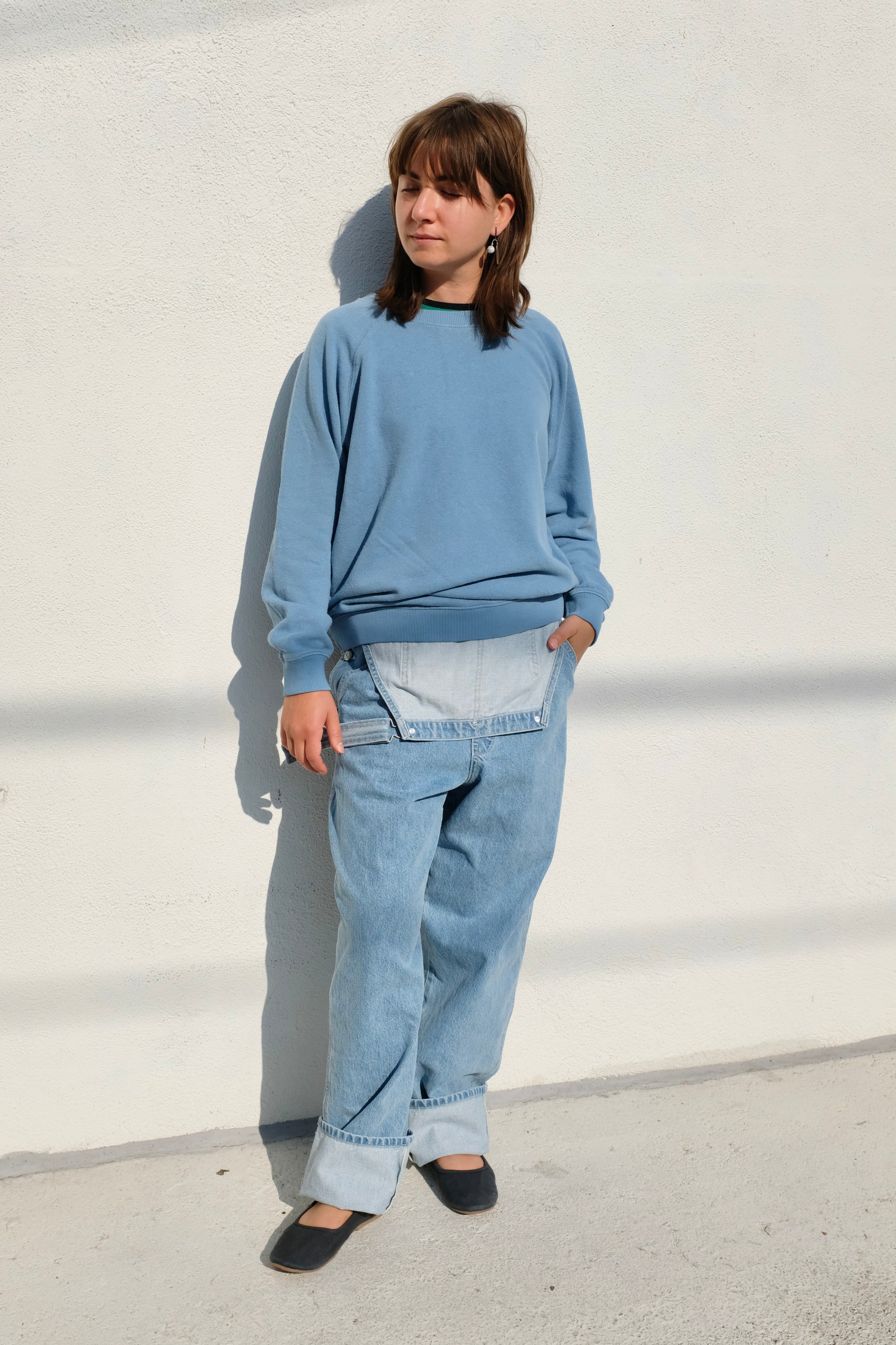 Jungmaven Bonfire Long Sleeve Raglan / Blue Heaven