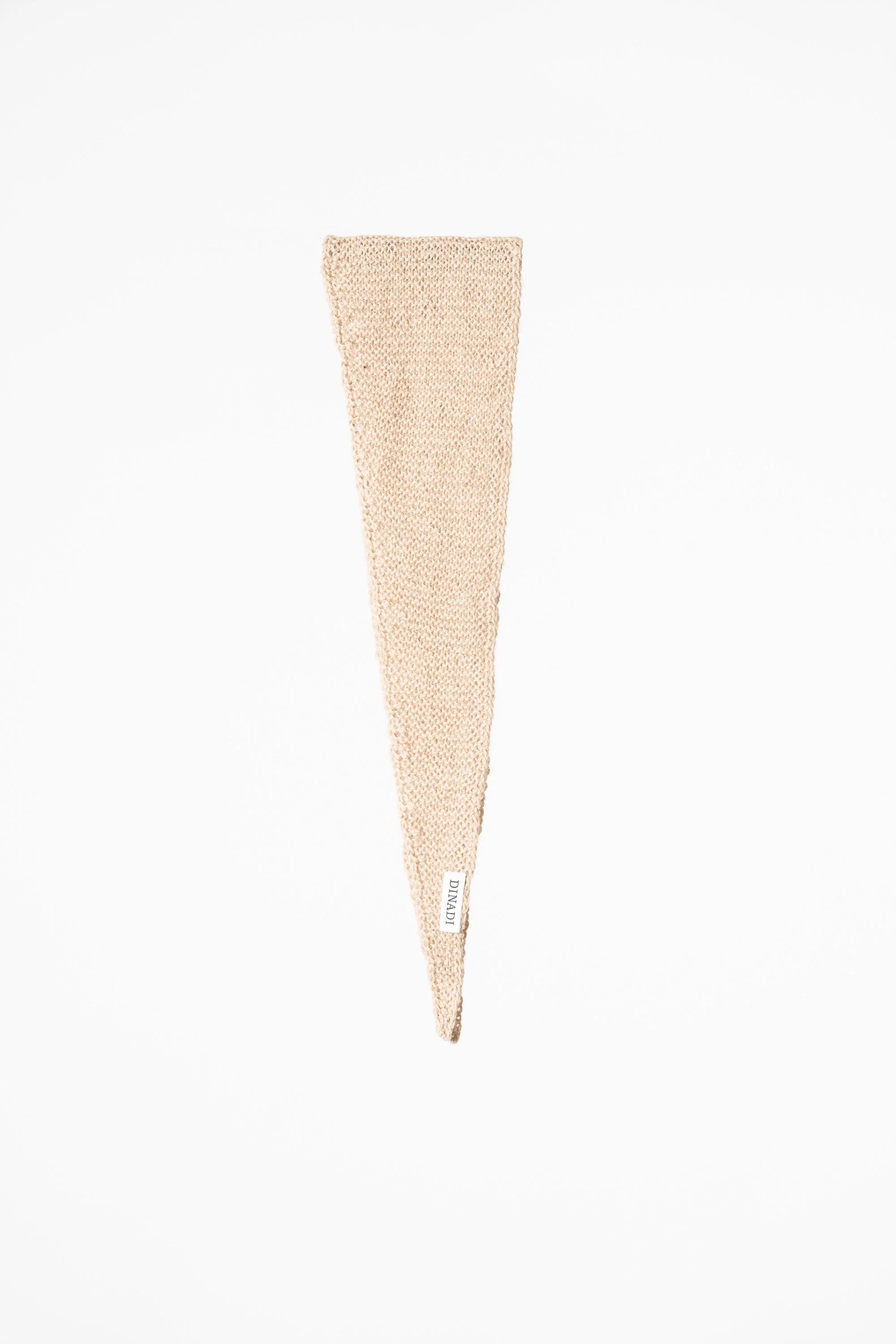 Dinadi Alpaca Handknit Garter Scarf / Desert Sand