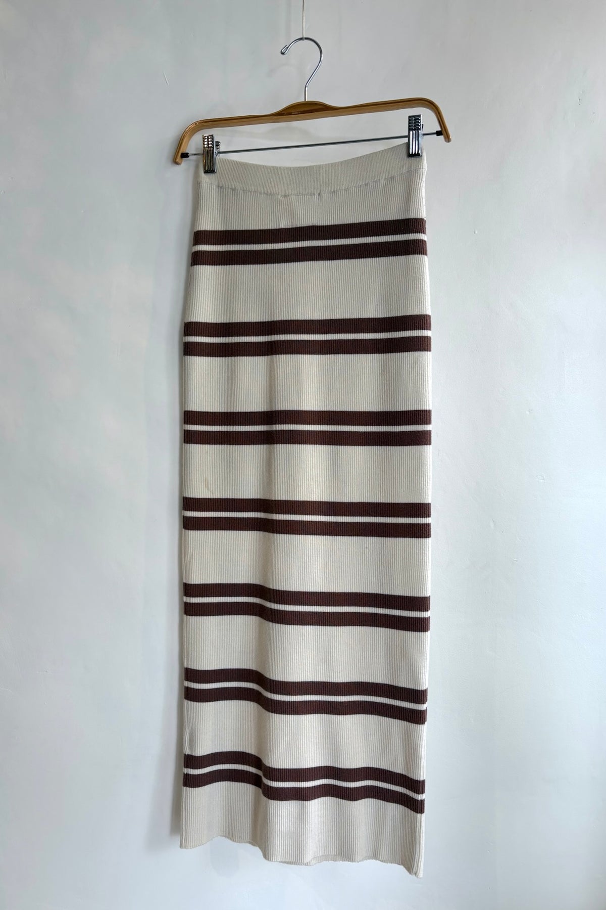 Pre-Loved / The Wholesome Store Brown &amp; Cream Knit Skirt / Size S
