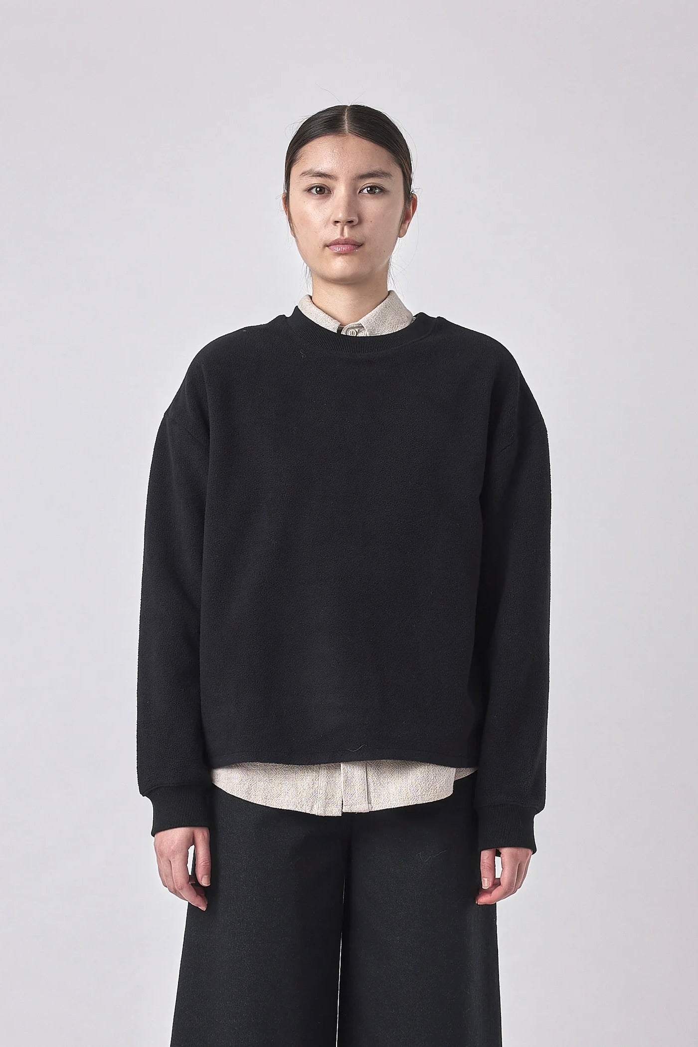 Szeki Boiled Wool Keepsake Sweater / Navy