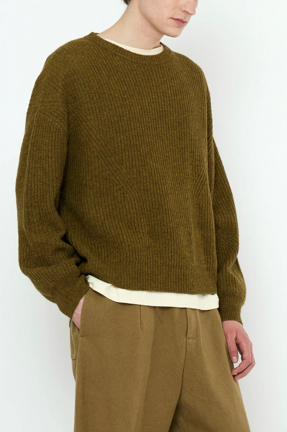 7115 by Szeki Signature Poet Sleeves Sweater Yak / Kelp