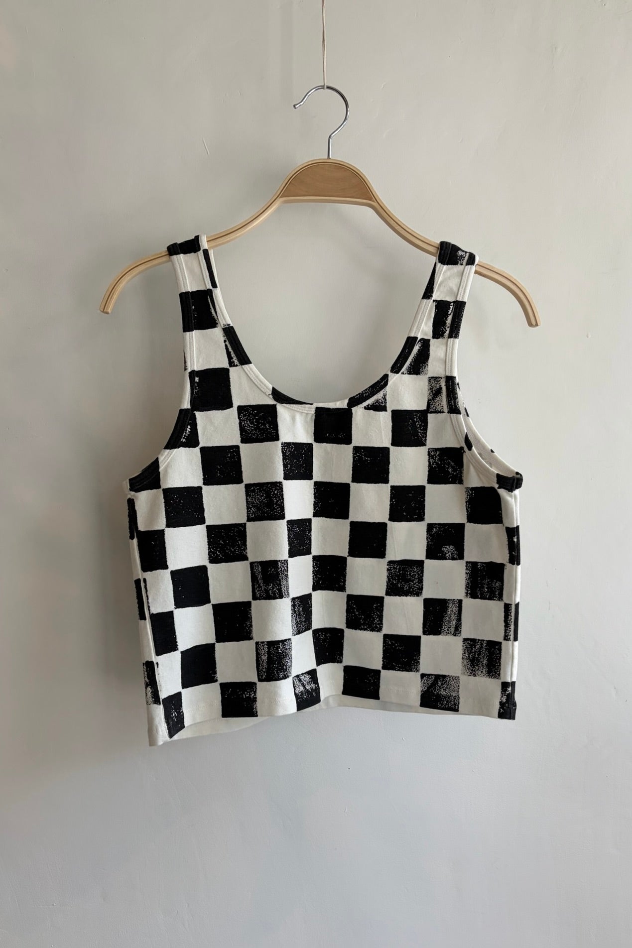 Pre-Loved / Jungmaven Sporty Tank / Black &amp; White Check / Size XL