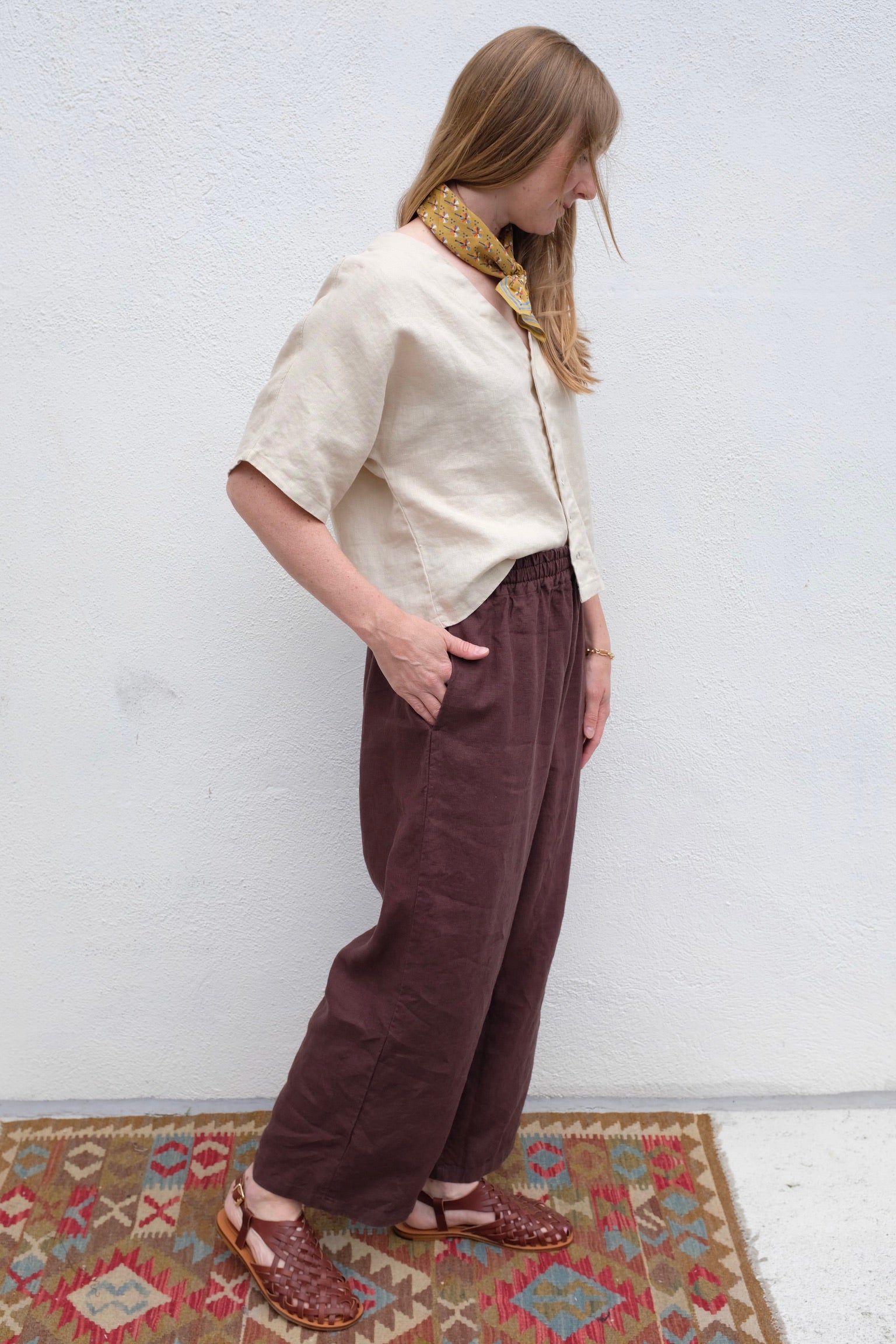 Moss Grey Nora Trouser / Espresso