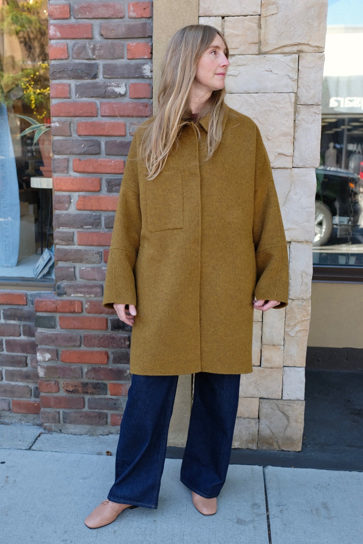 Rachel Comey Double Loft Wool Field Coat / Gold