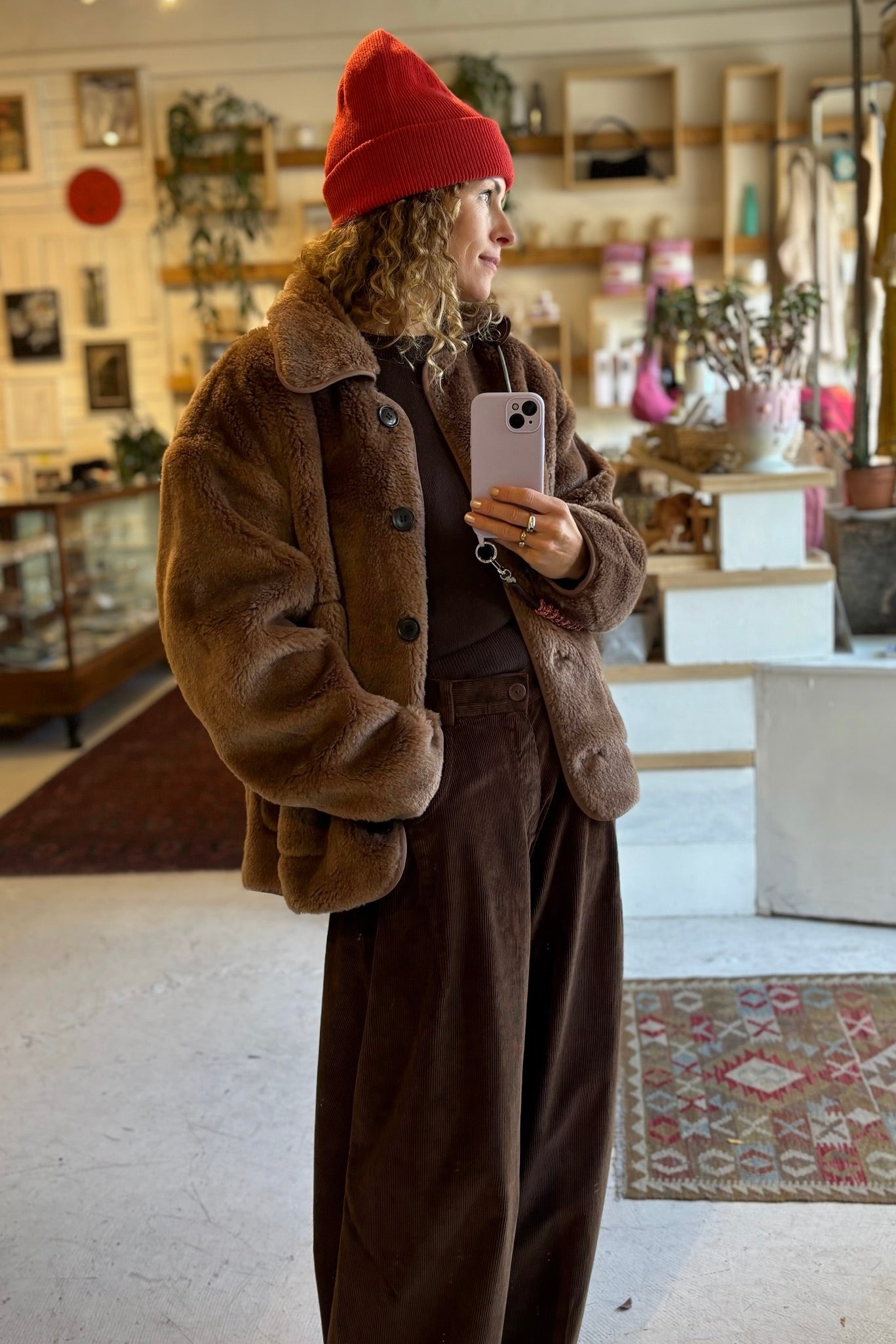 Astrid Sherpa Jacket / Warm Brown