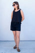 Sophie 100% Hemp Cropped Tank / Black