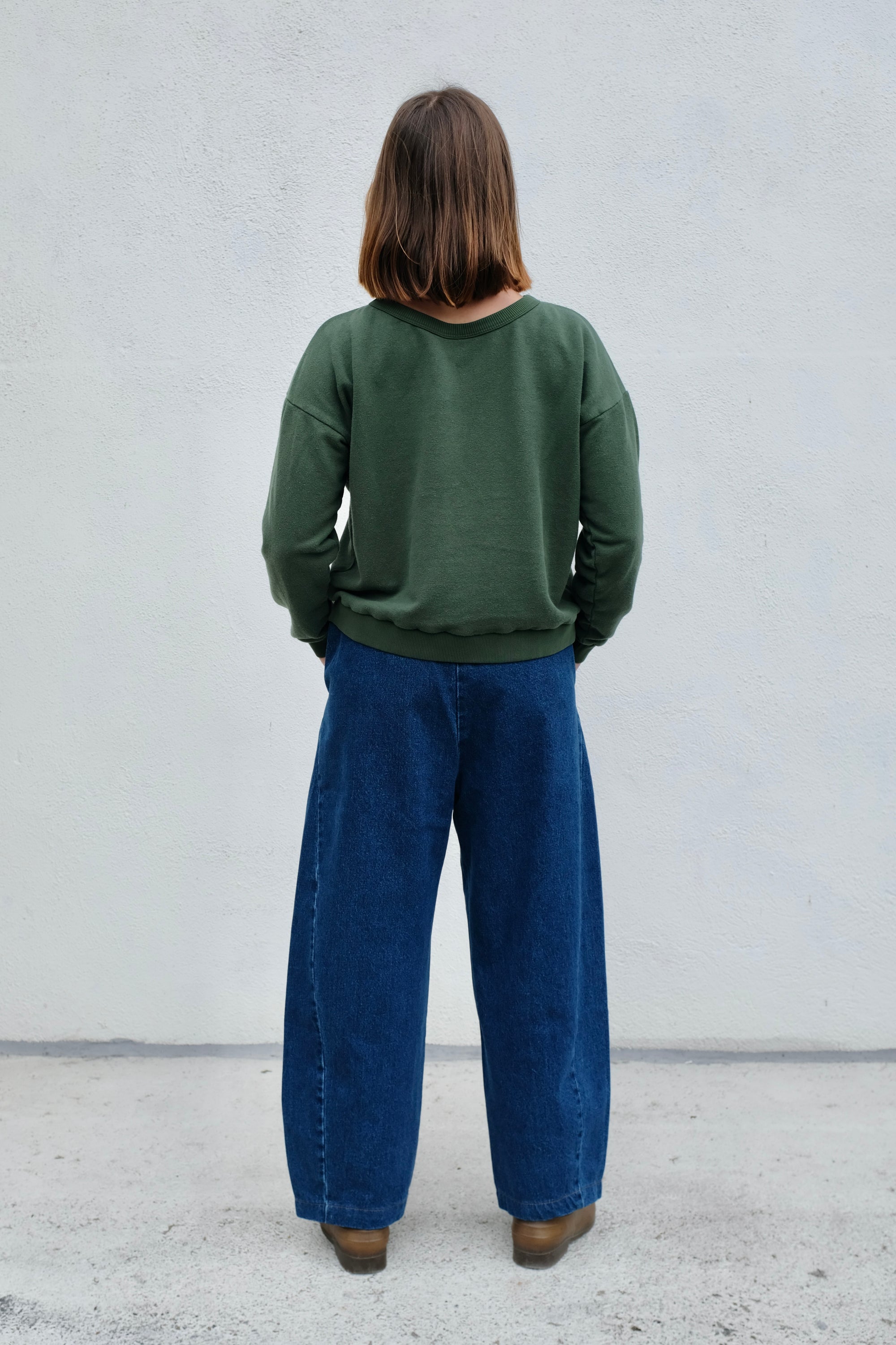 Jungmaven Crux Crop Sweatshirt / Hunter Green