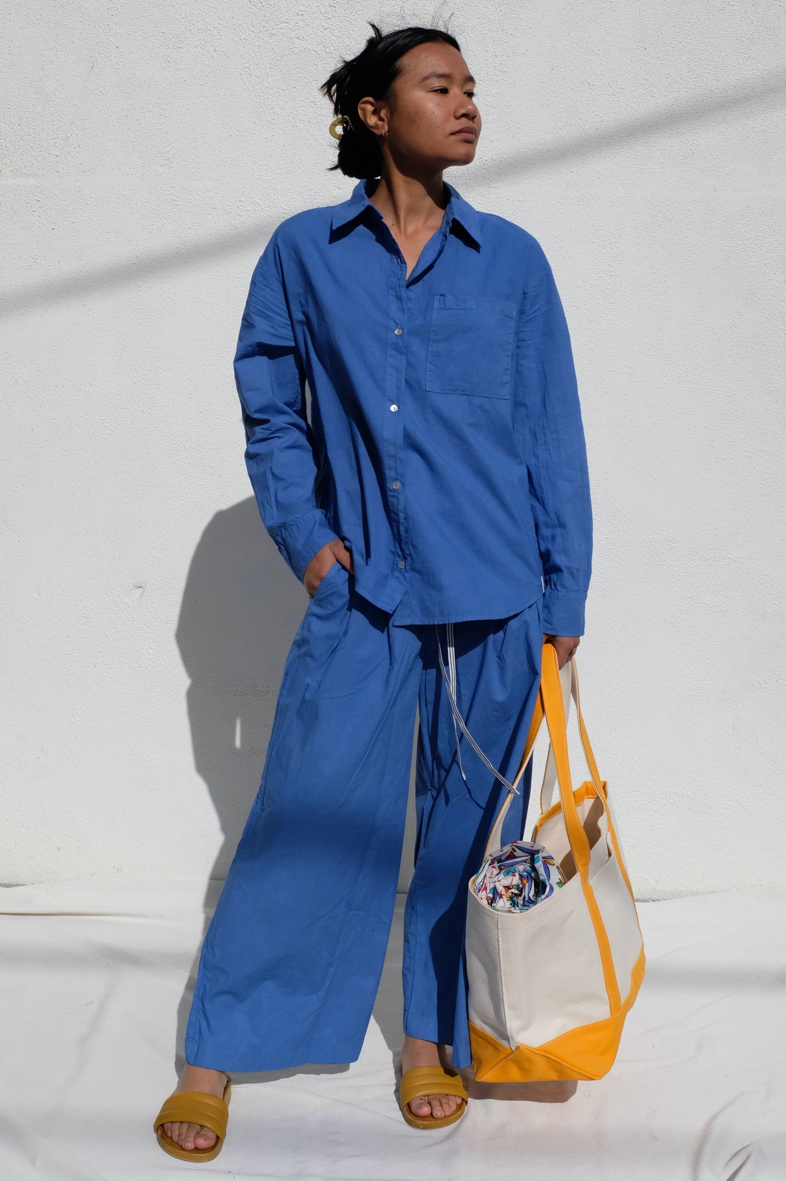 Sundry Voile Button Down / Azure