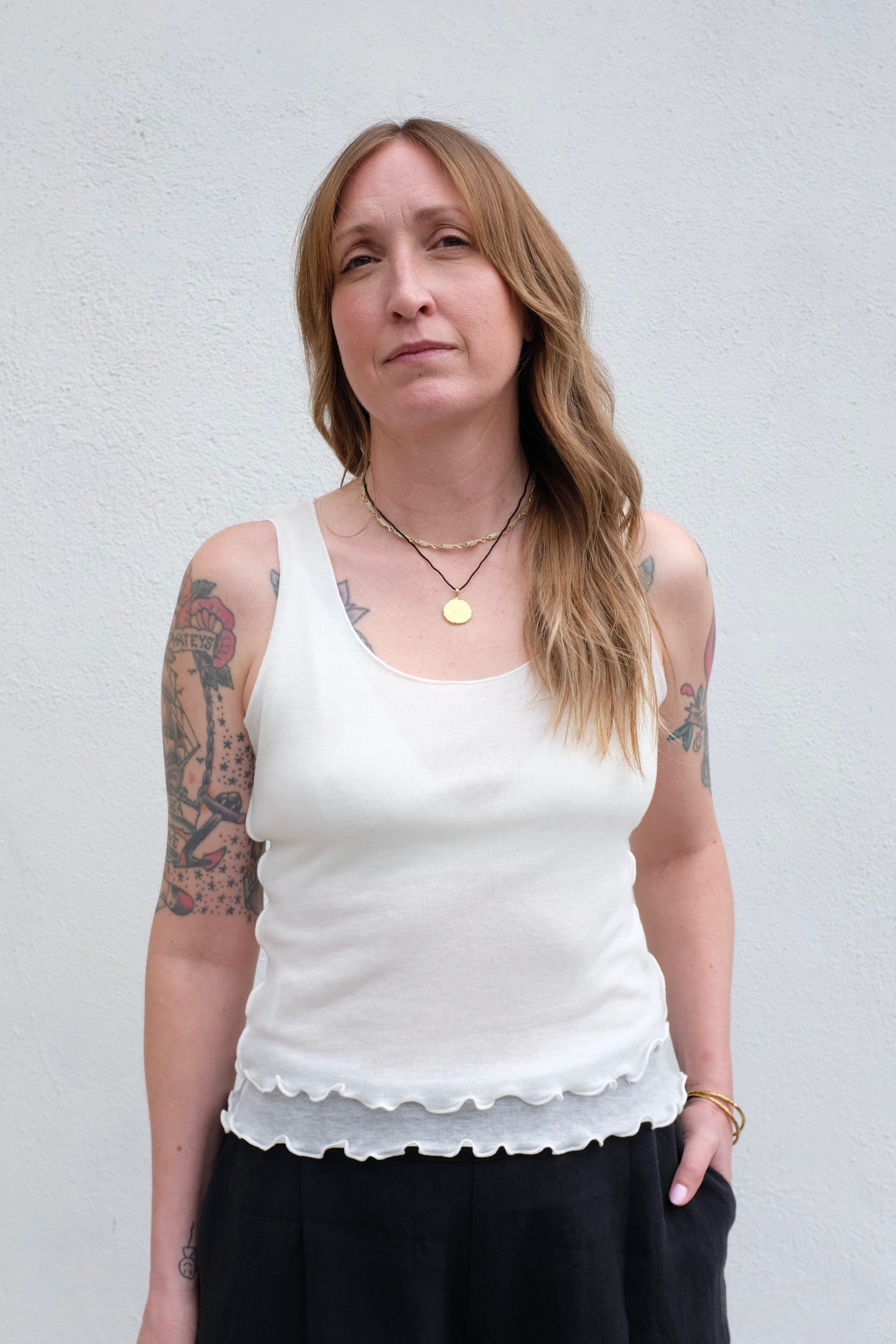 Eliza Faulkner Becca Microknit Tank Top / White