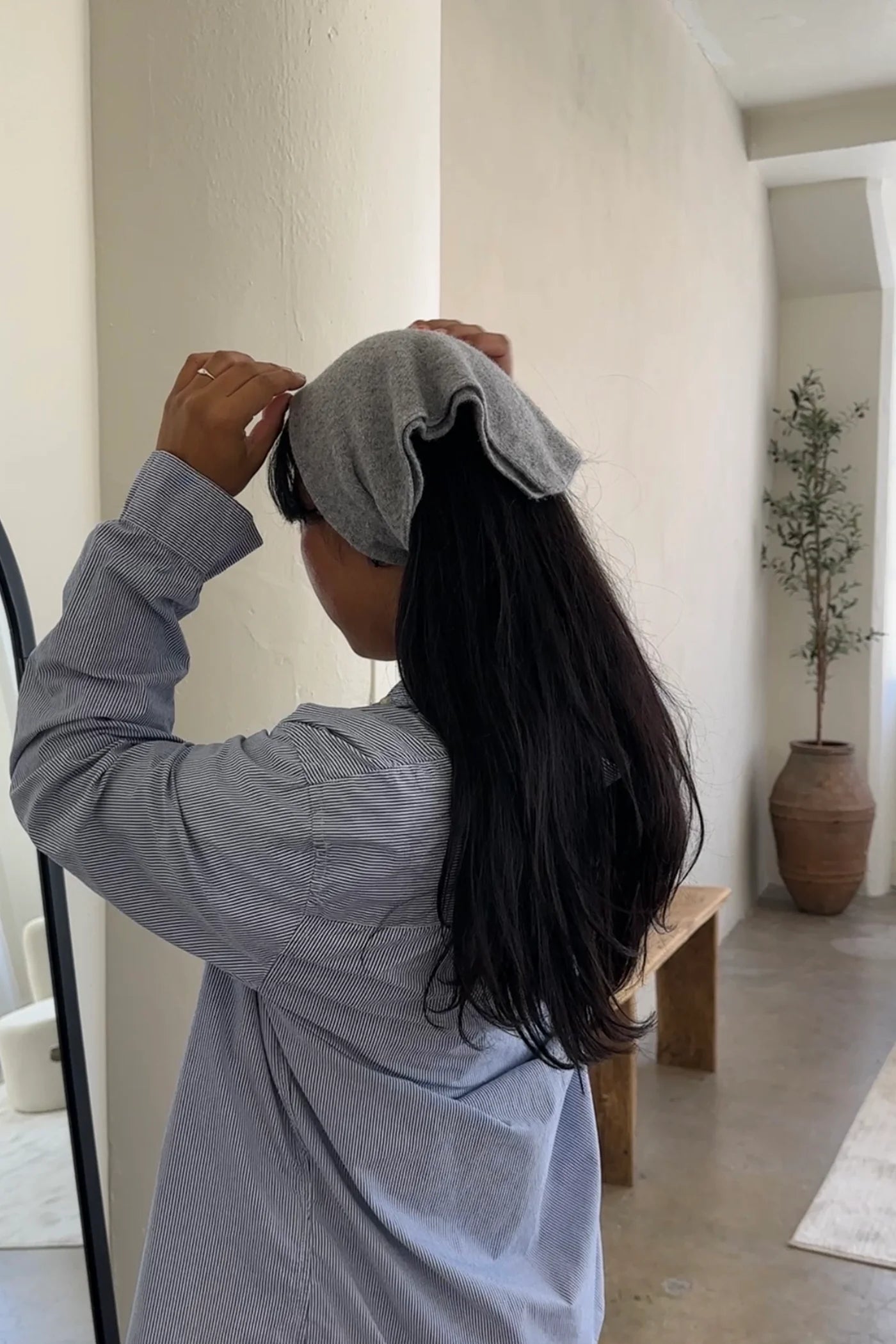 Le Bon Shoppe Cashmere Bandana / Heather Grey