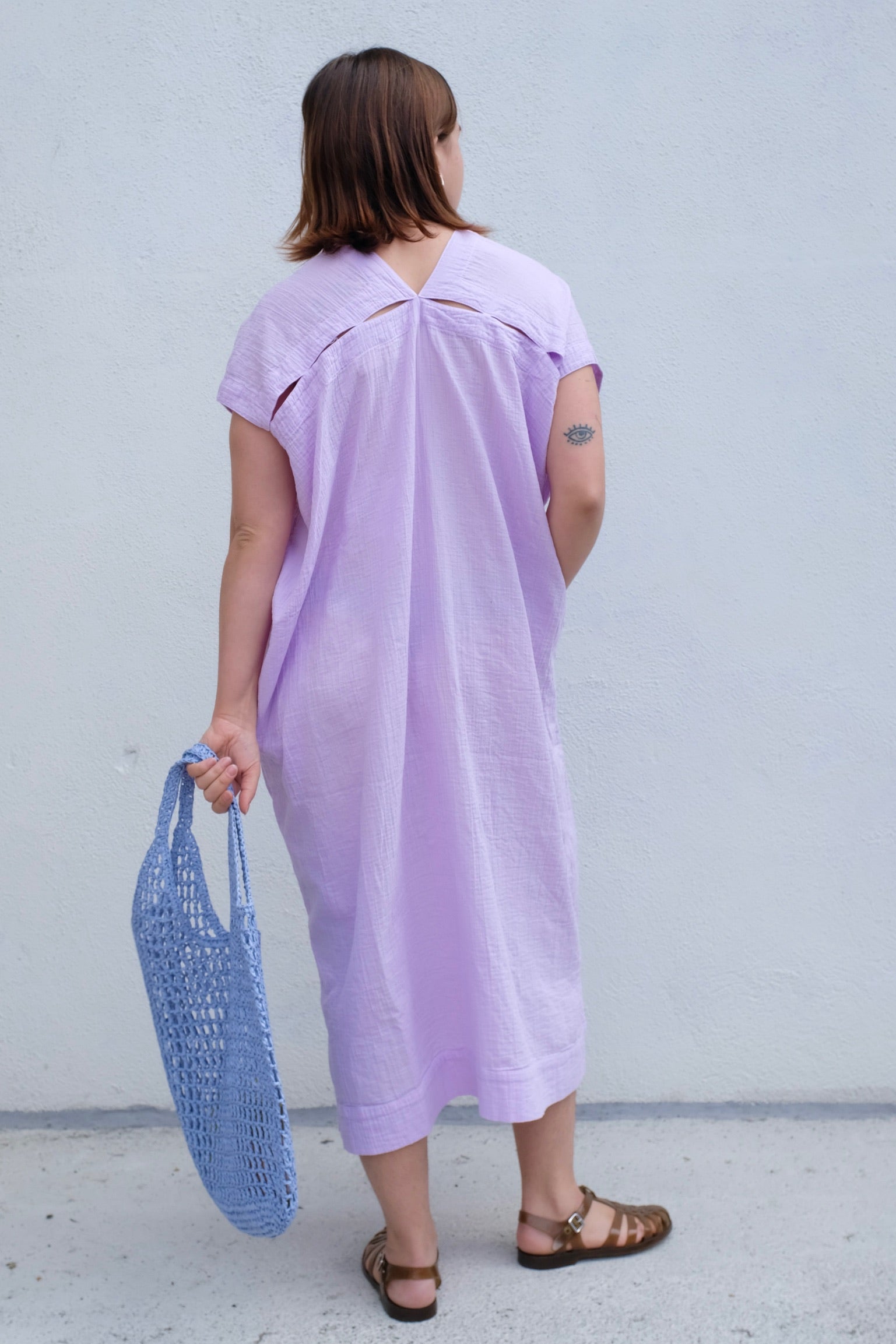 Crescent Dress Long / Lavender Fog